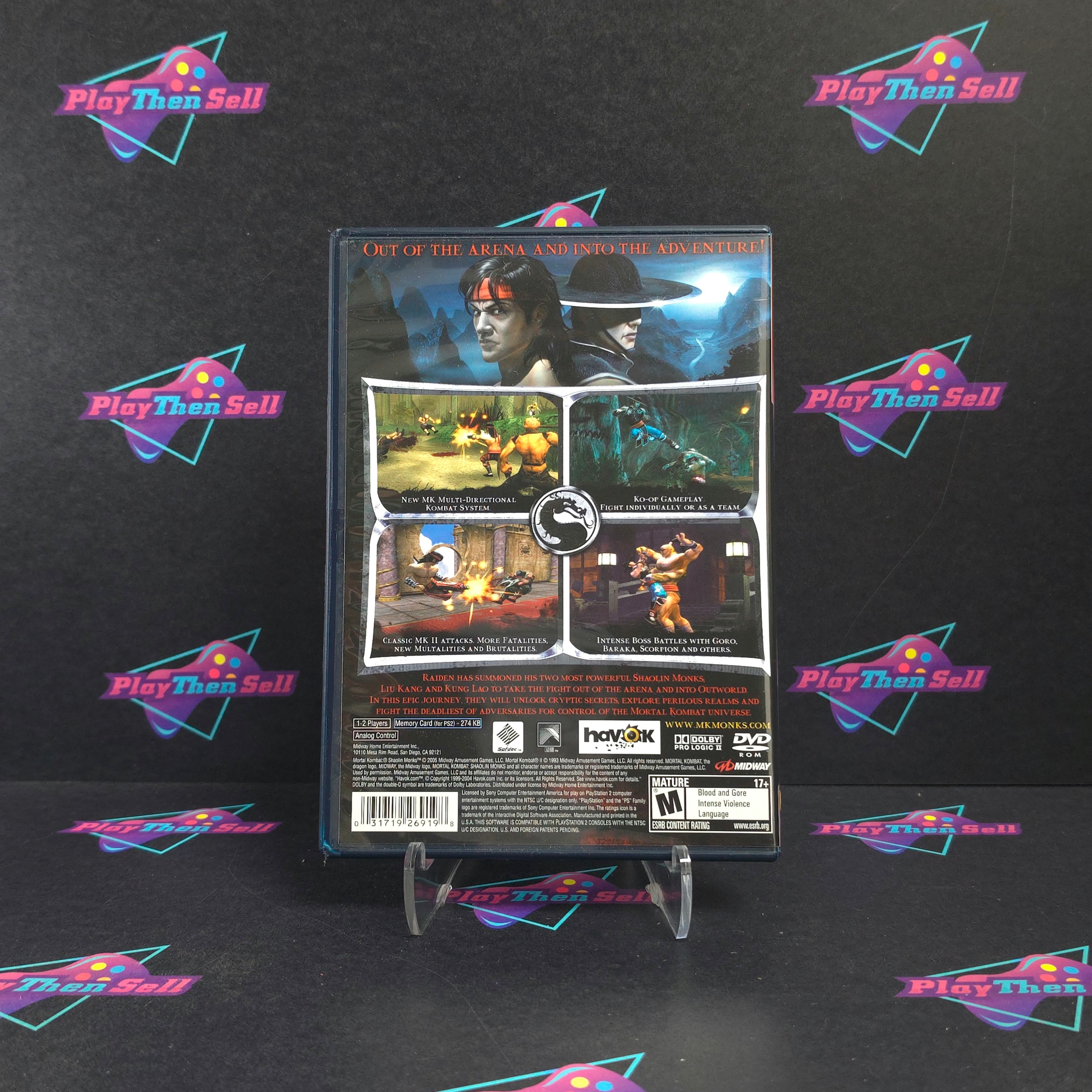 Mortal Kombat Shaolin Monks PS2 PlayStation 2 GH + Reg Complete - Excellent