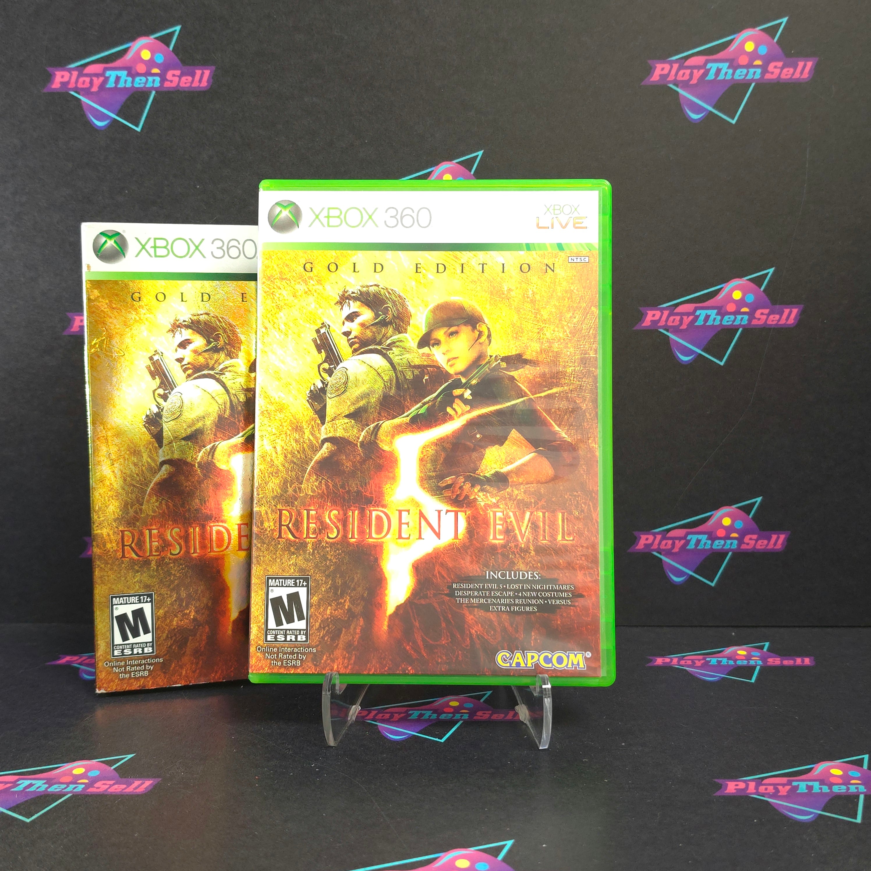 Resident Evil 5 Gold Edition Xbox 360 + Sleeve Complete - Excellent