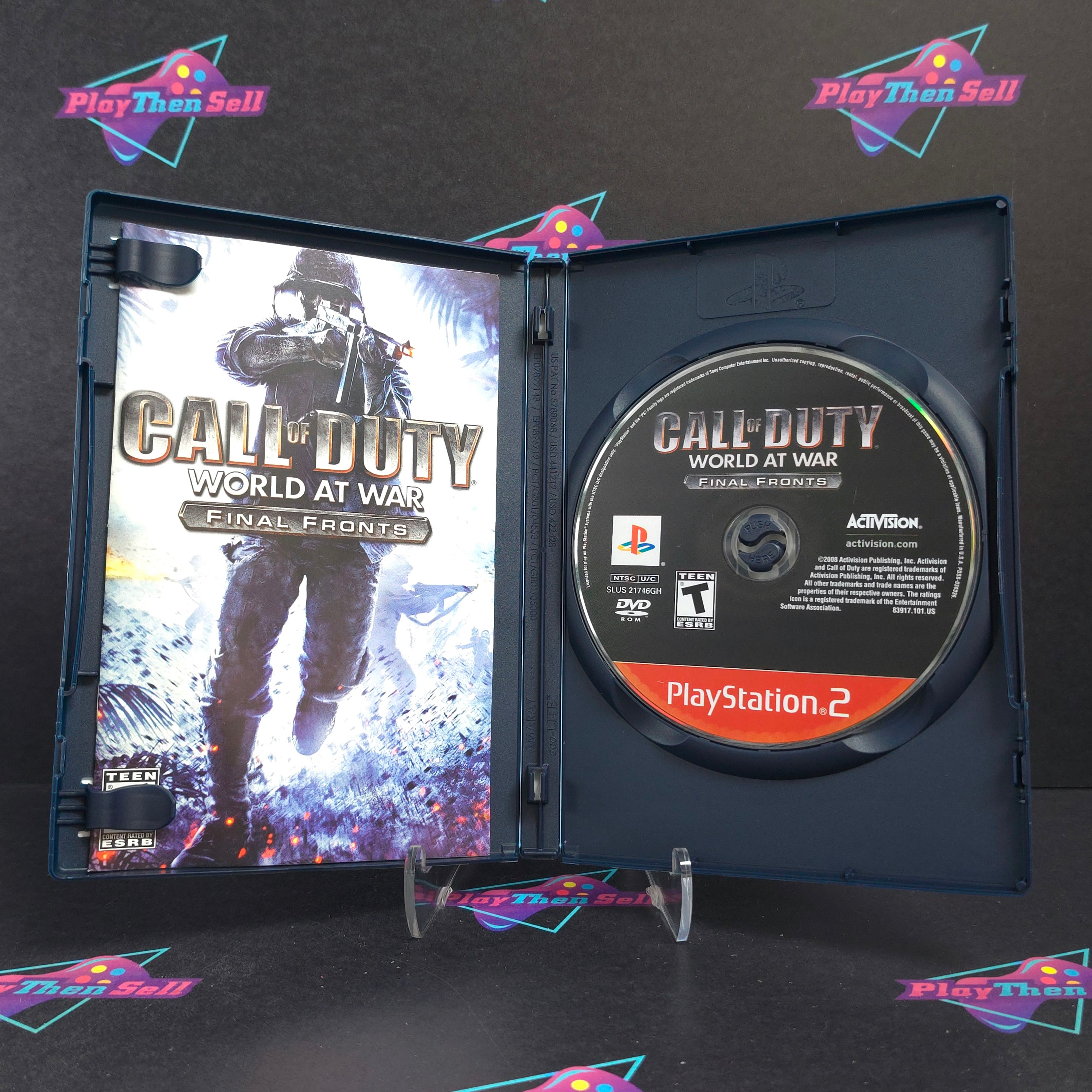 Call of Duty World at War Final Fronts PS2 PlayStation 2 GH Disc Complete - Excellent