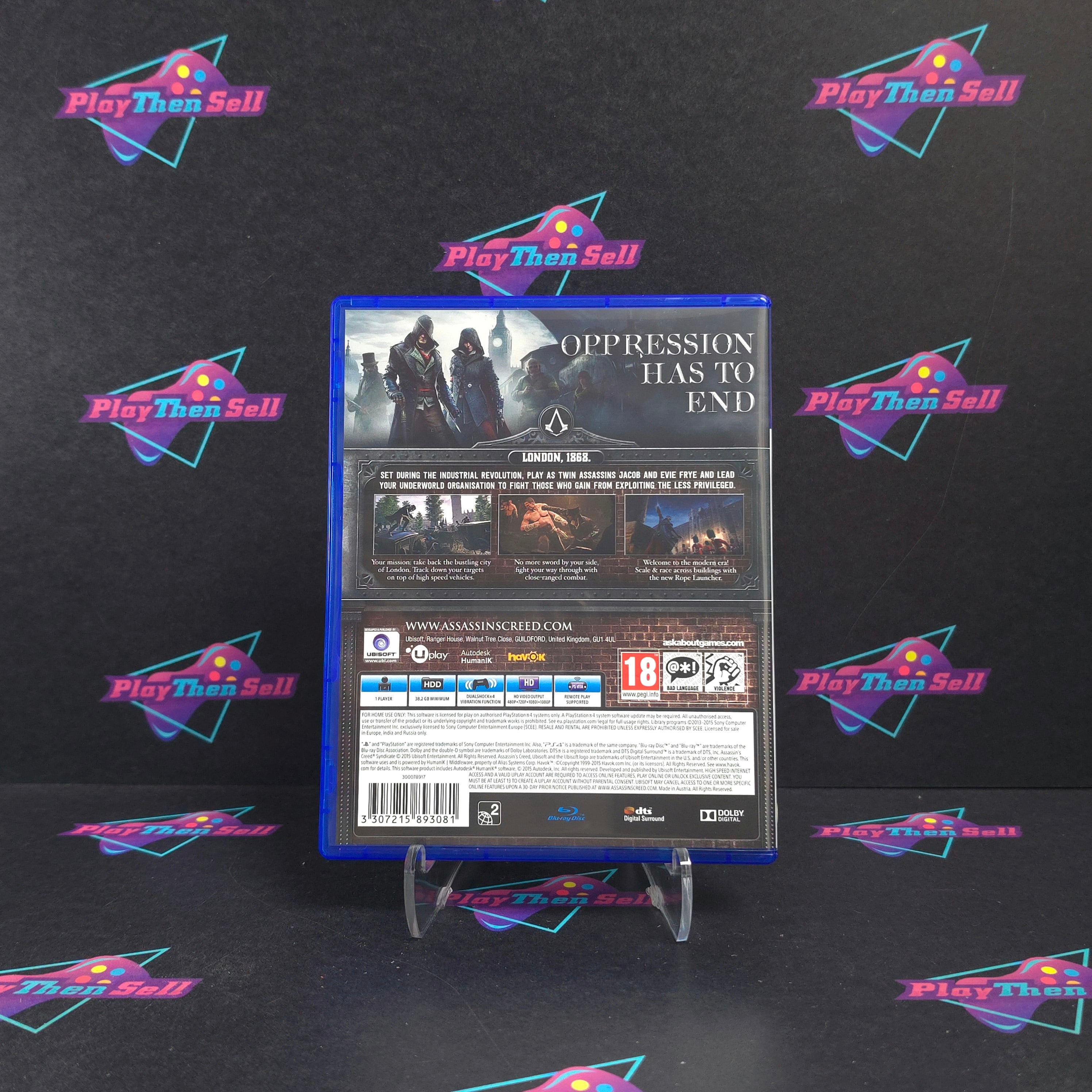 Assassin's Creed Syndicate PS4 PlayStation 4 PAL Complete - Excellent