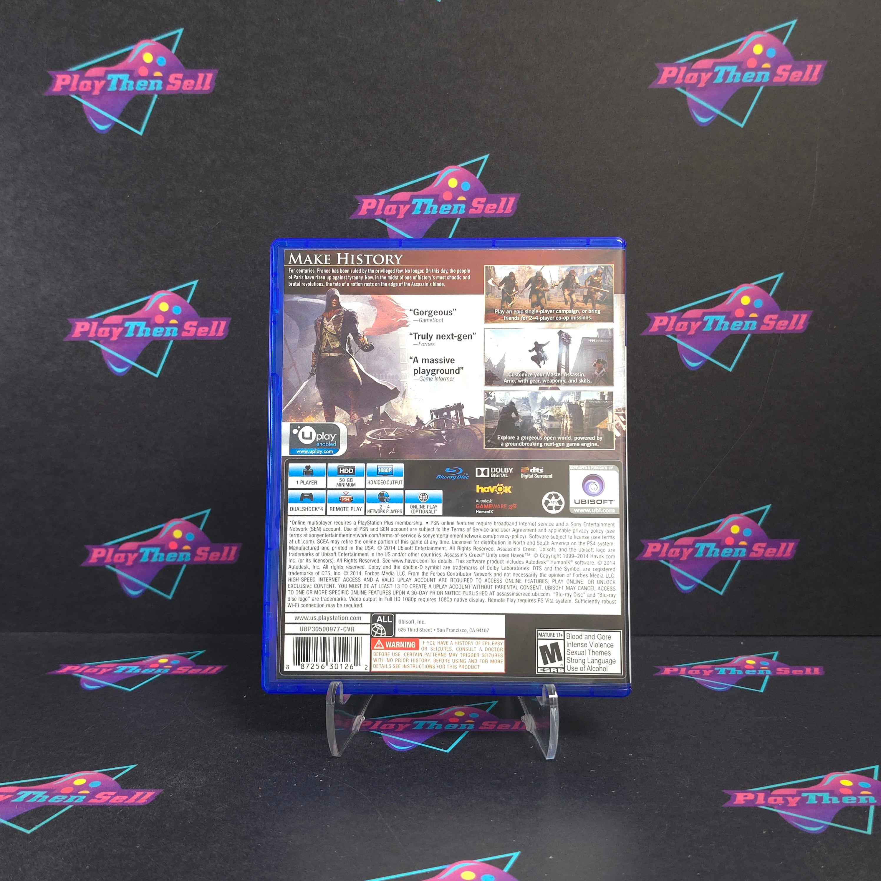 Assassin's Creed Unity PS4 PlayStation 4 Complete - Excellent