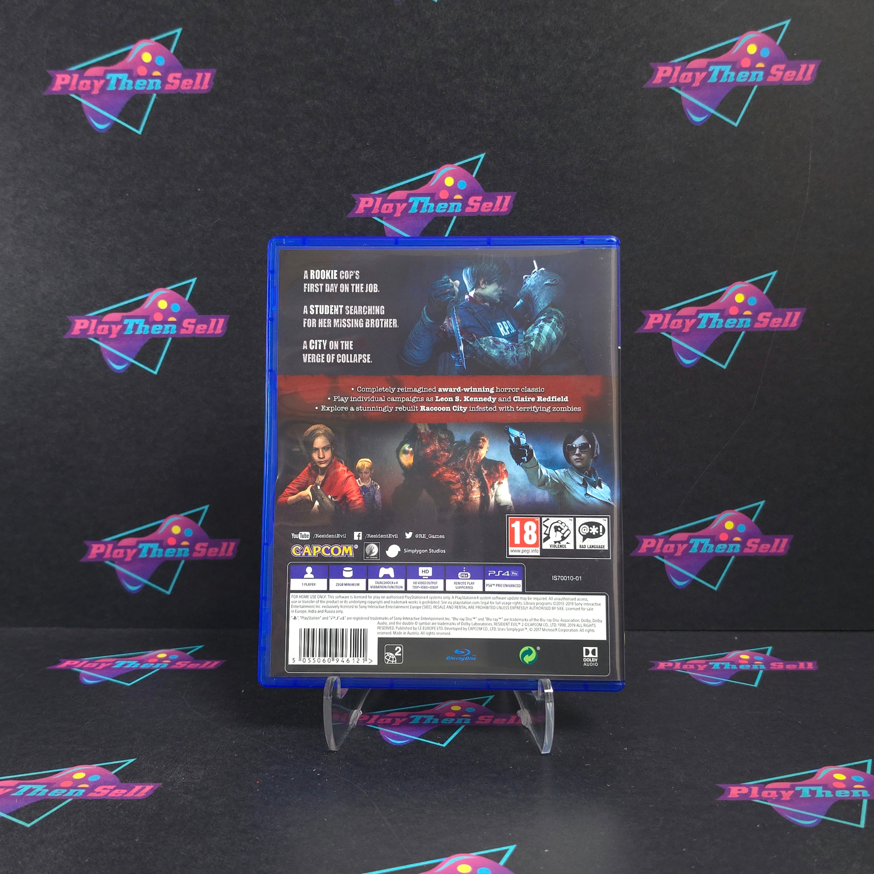 Resident Evil 2 PS4 PlayStation 4 PAL Complete - Excellent