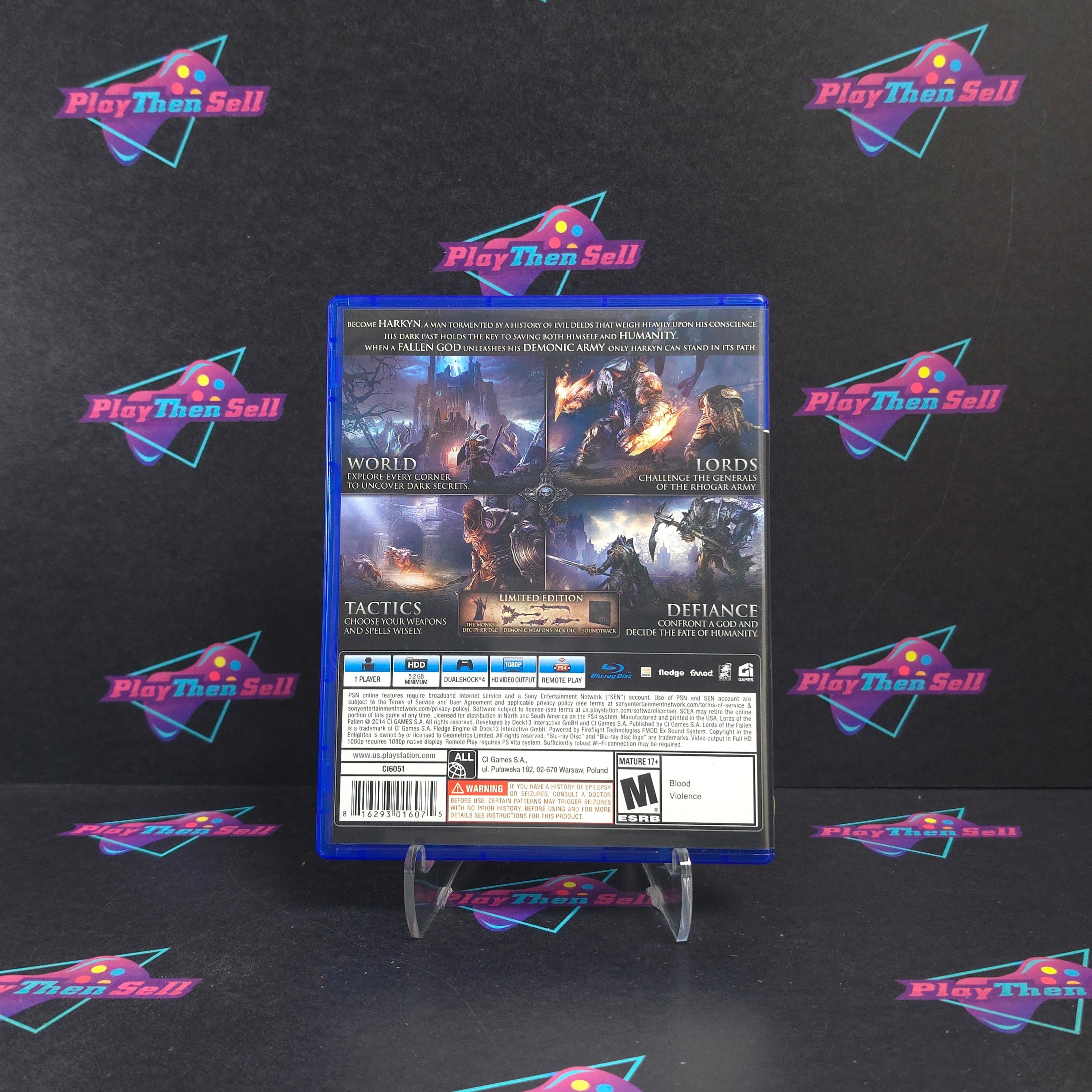 Lords of the Fallen Limited Edition PS4 PlayStation 4 + Soundtrack Complete - Excellent
