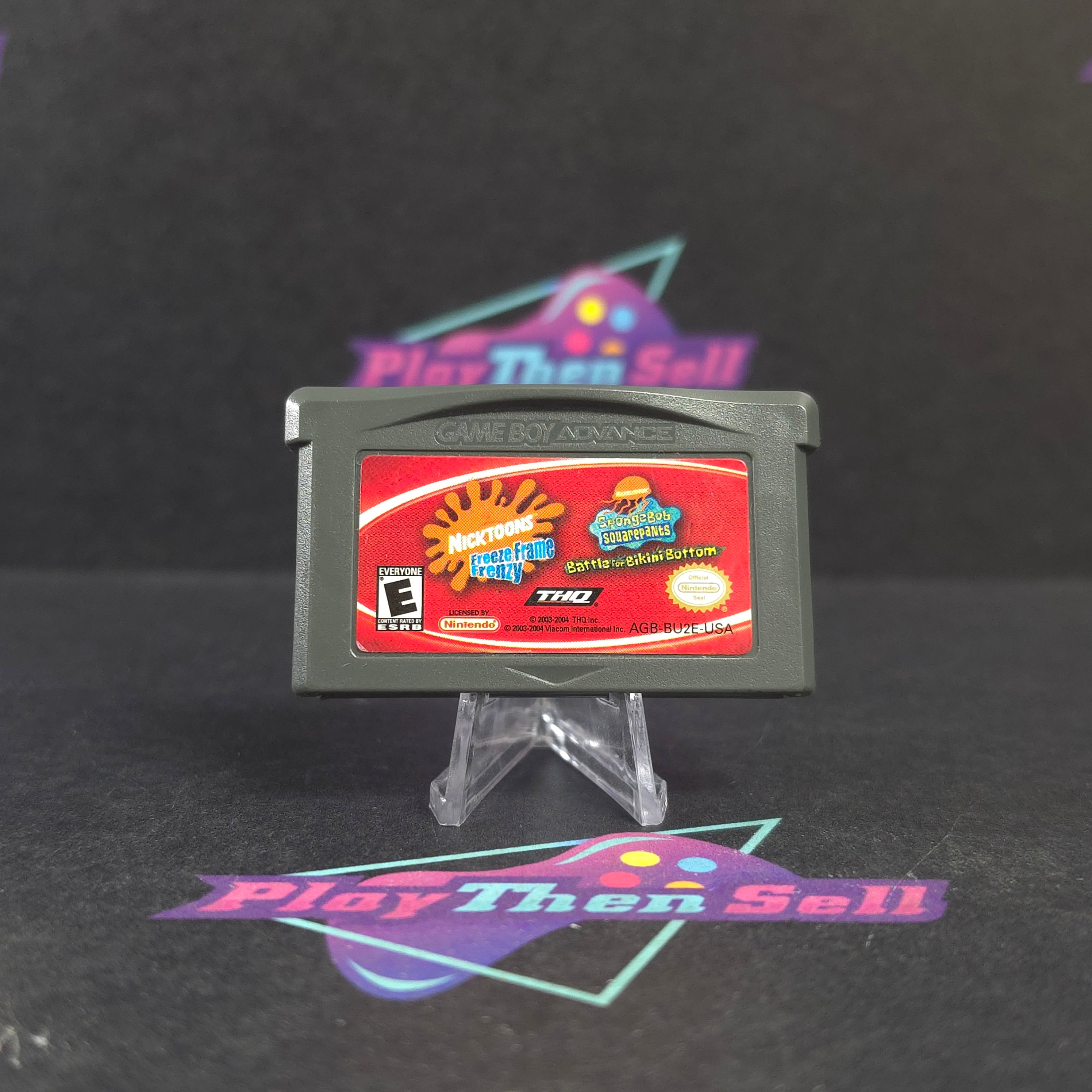 Nicktoons Freeze Frame Spongebob Battle Bikini Game Boy Advance GBA Cart - Excellent