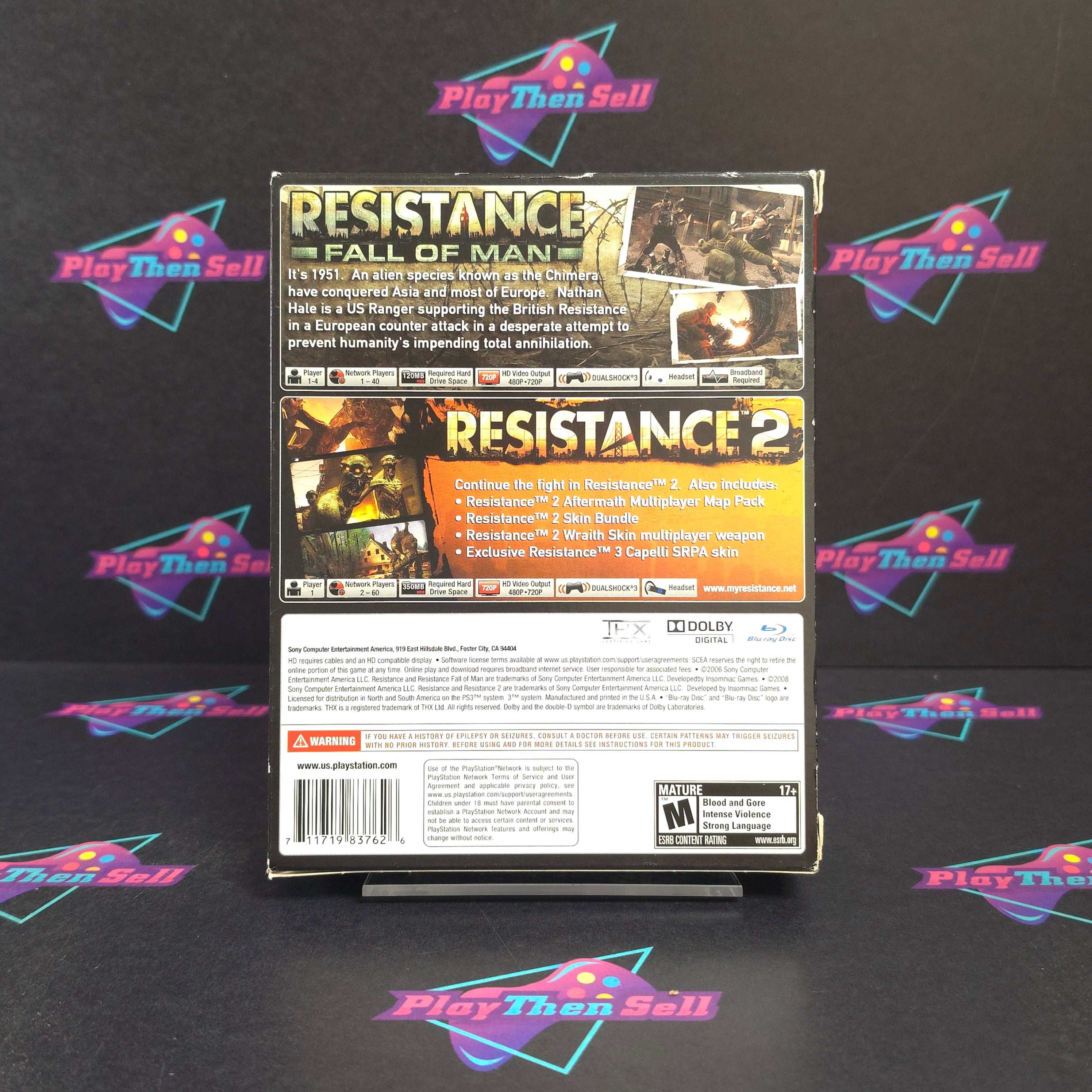 Resistance Dual Pack PS3 PlayStation 3 GH Complete - Excellent