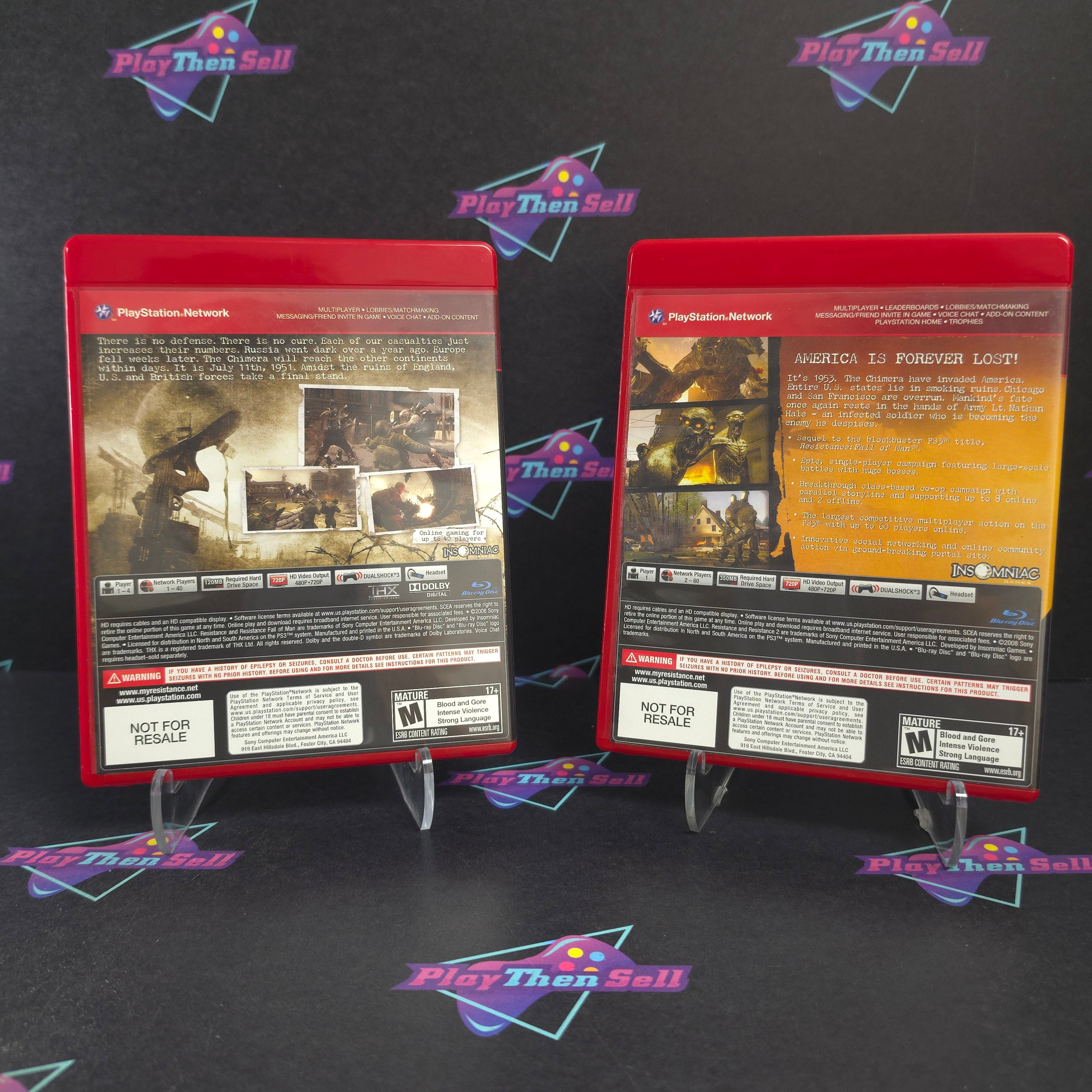 Resistance Dual Pack PS3 PlayStation 3 GH Complete - Excellent