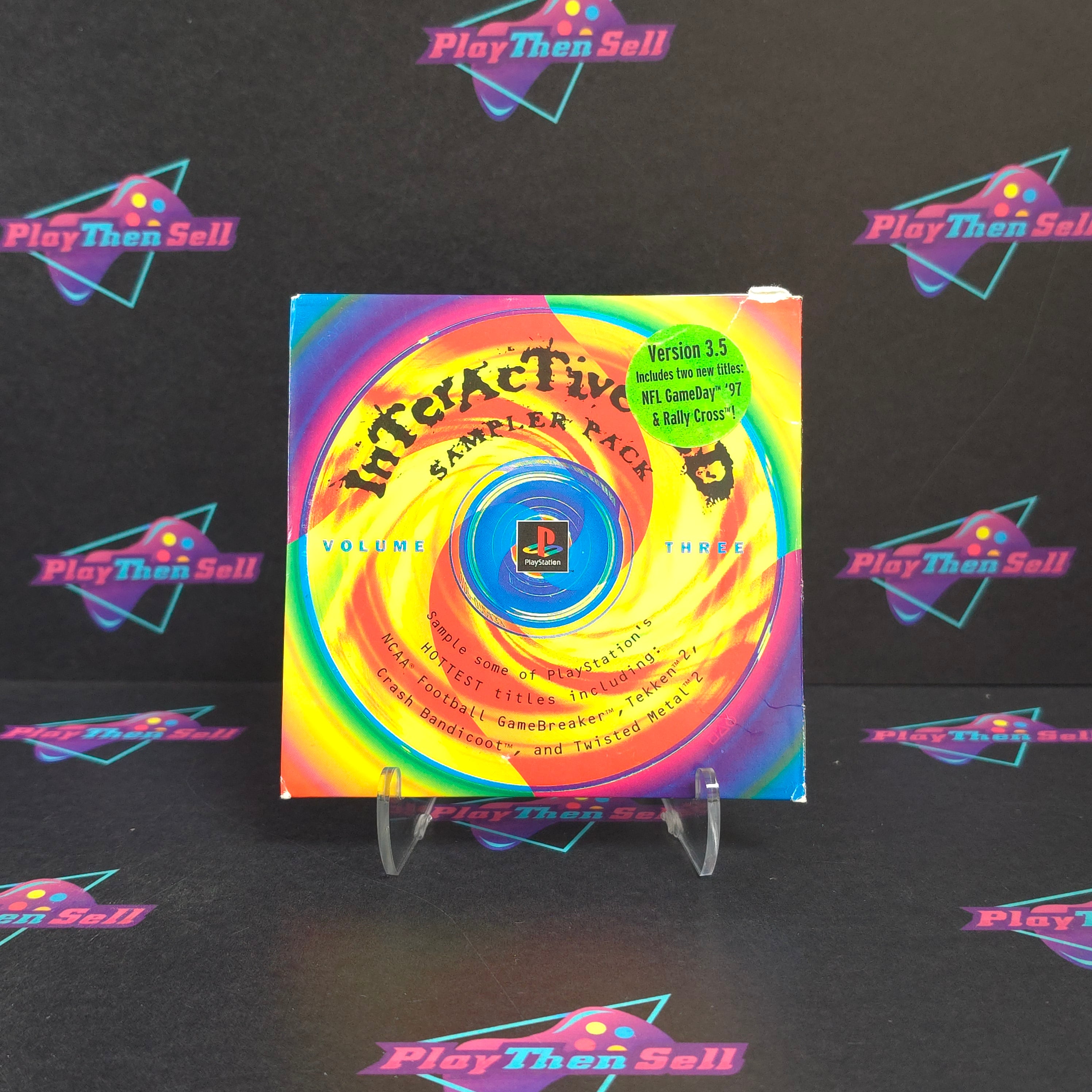 Interactive CD Sampler Pack Volume 3 PS1 PlayStation 1 Complete - Very Good