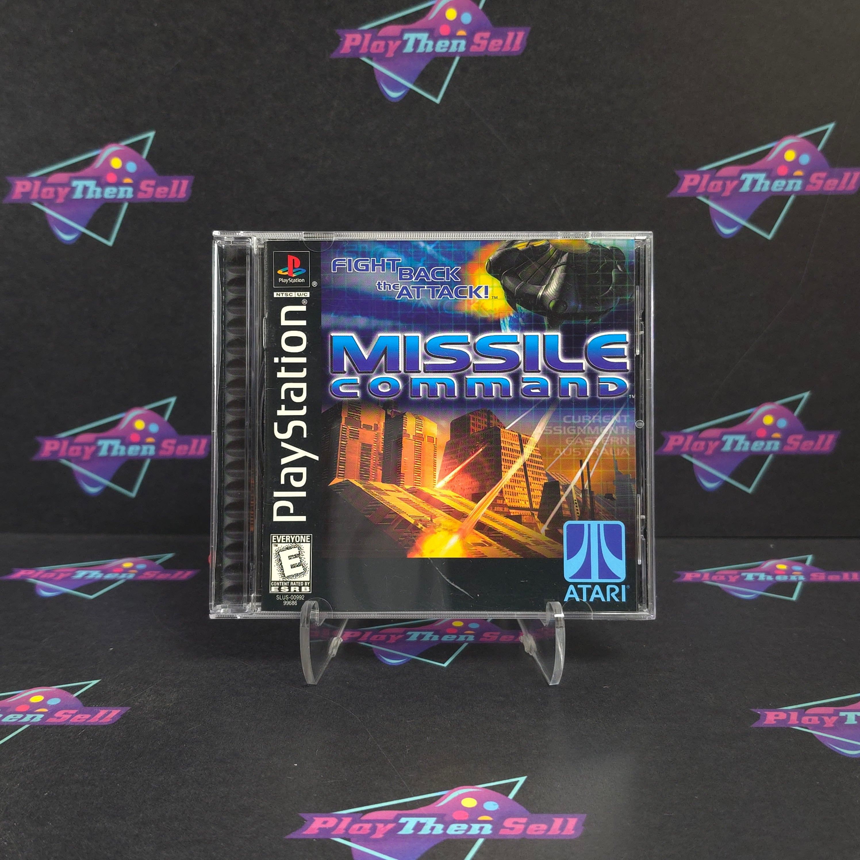 Missile Command PS1 PlayStation 1 Complete - Very Good