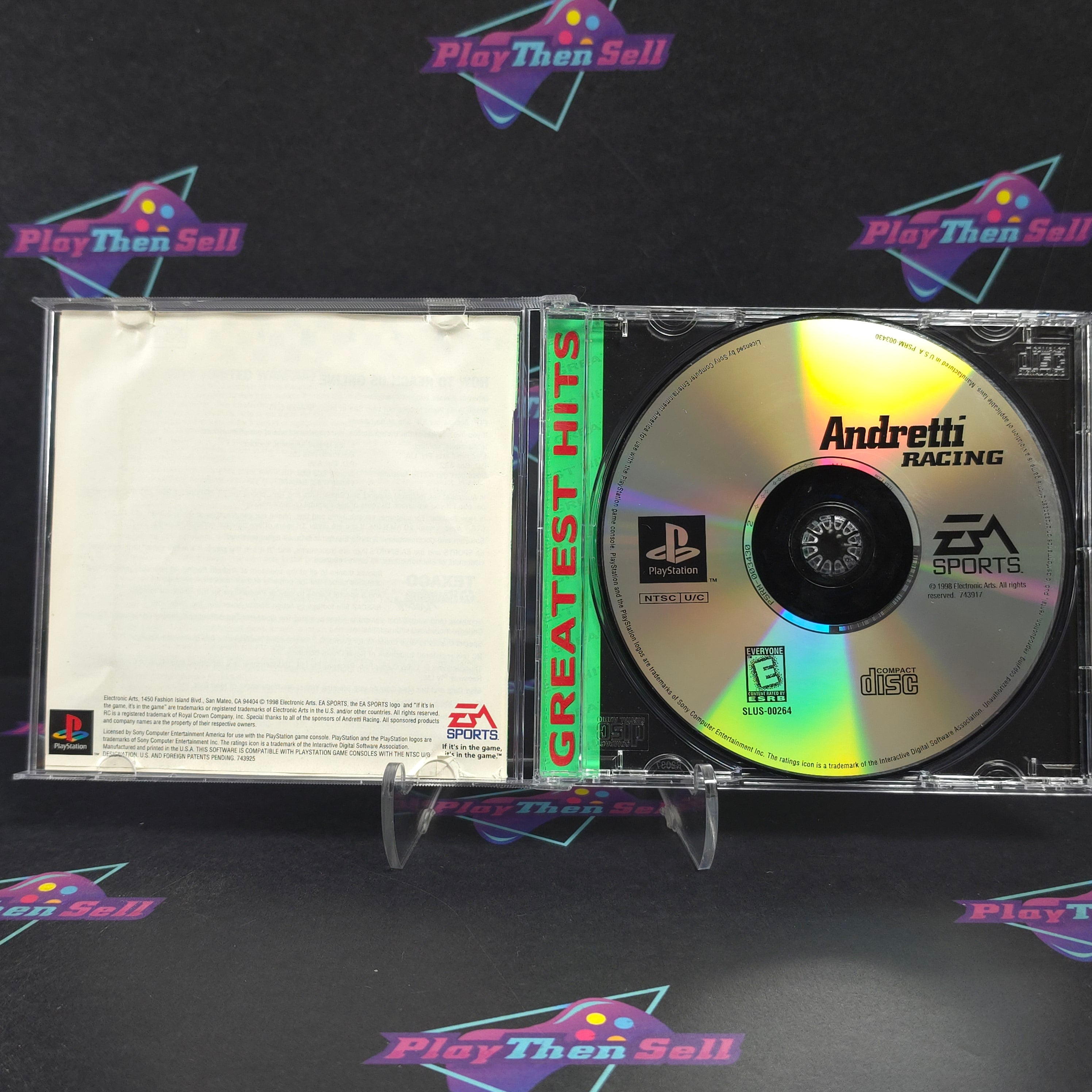 Andretti Racing PS1 PlayStation 1 GH + Reg Complete - Very Good