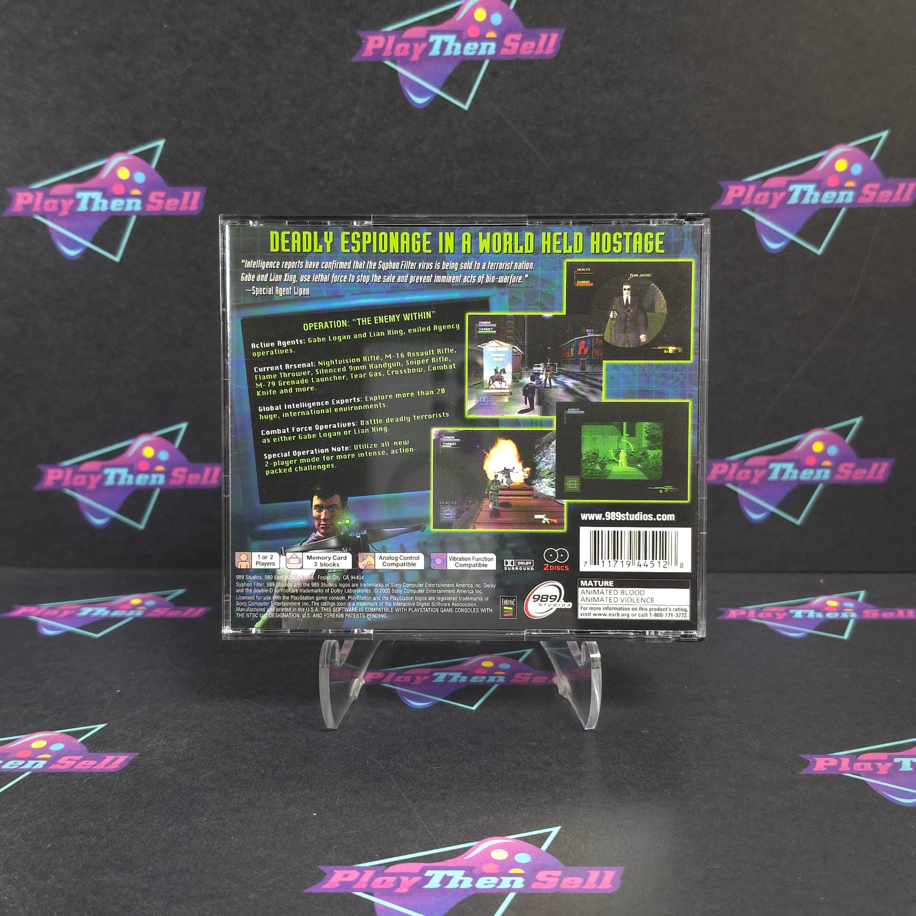 Syphon Filter 2 PS1 PlayStation 1 - Very Good