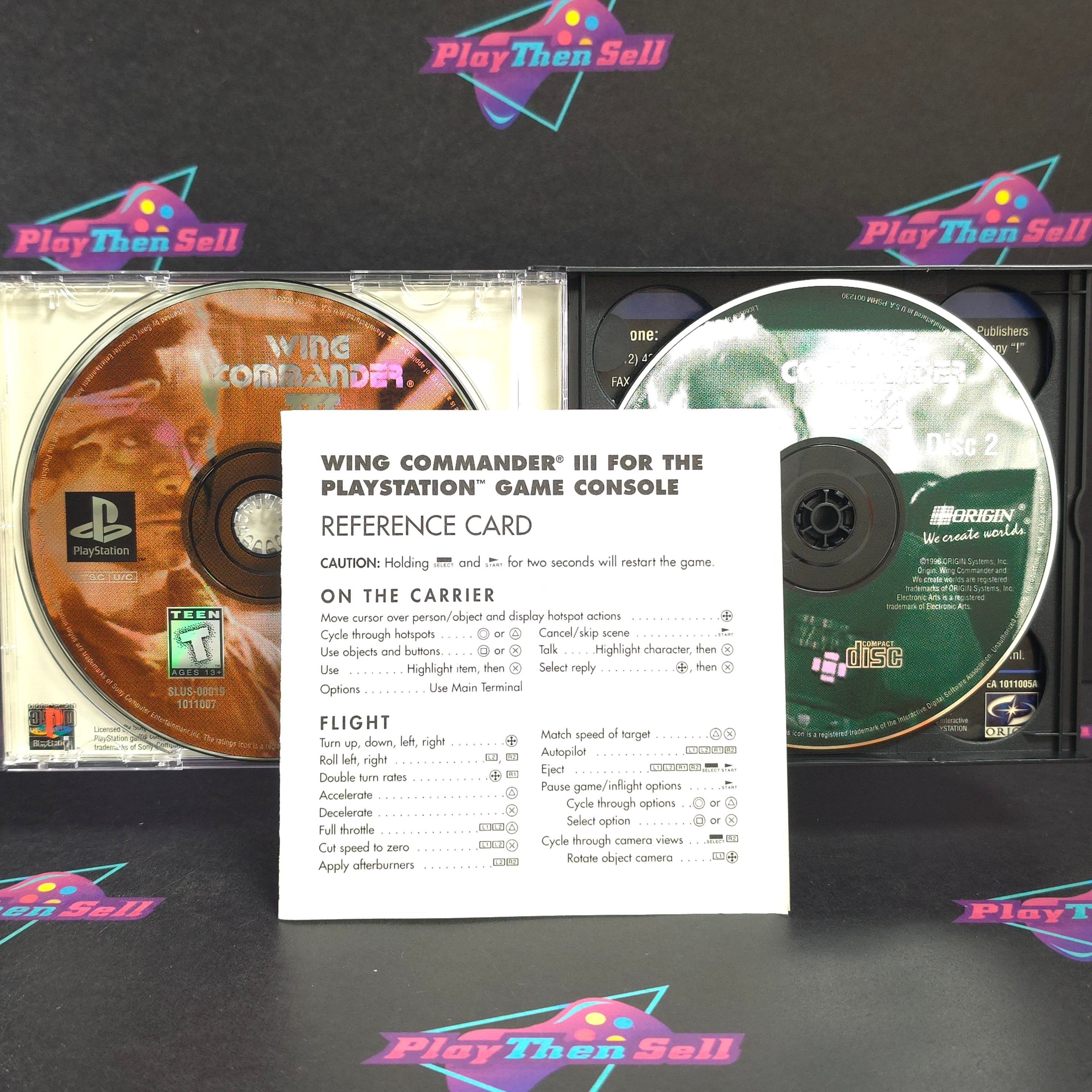 Wing Commander III (3) Heart of the Tiger PS1 PlayStation 1 Complete - Excellent