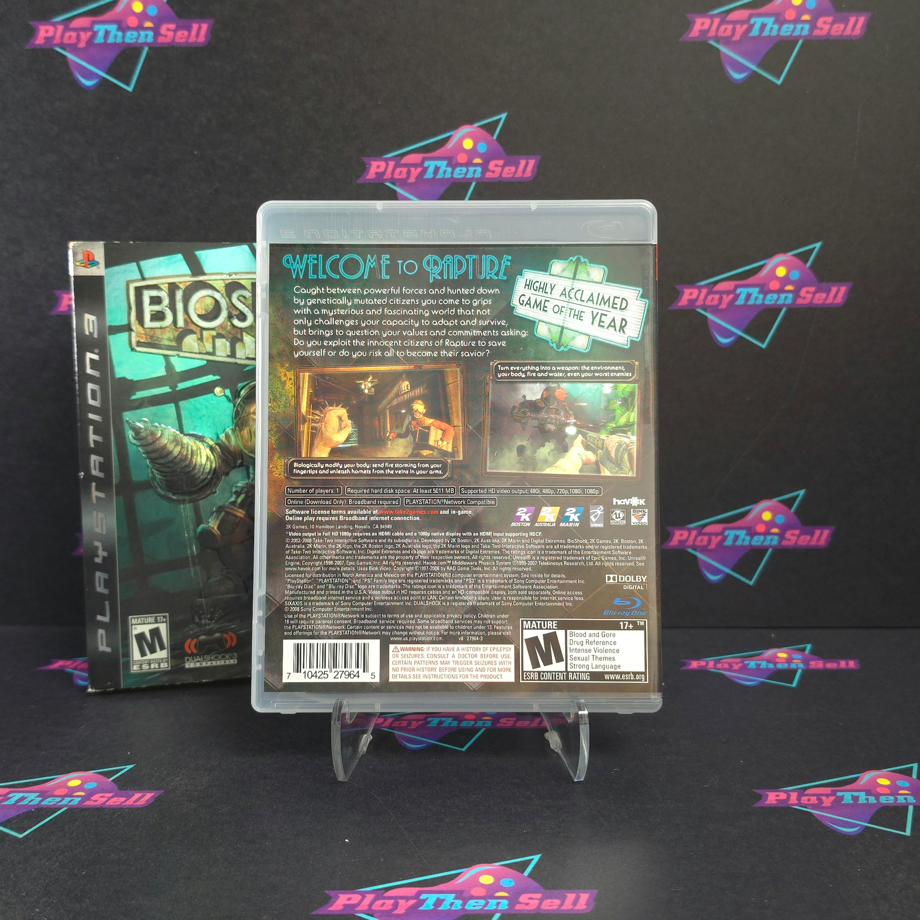 Bioshock PS3 PlayStation 3 + Sleeve Complete - Excellent