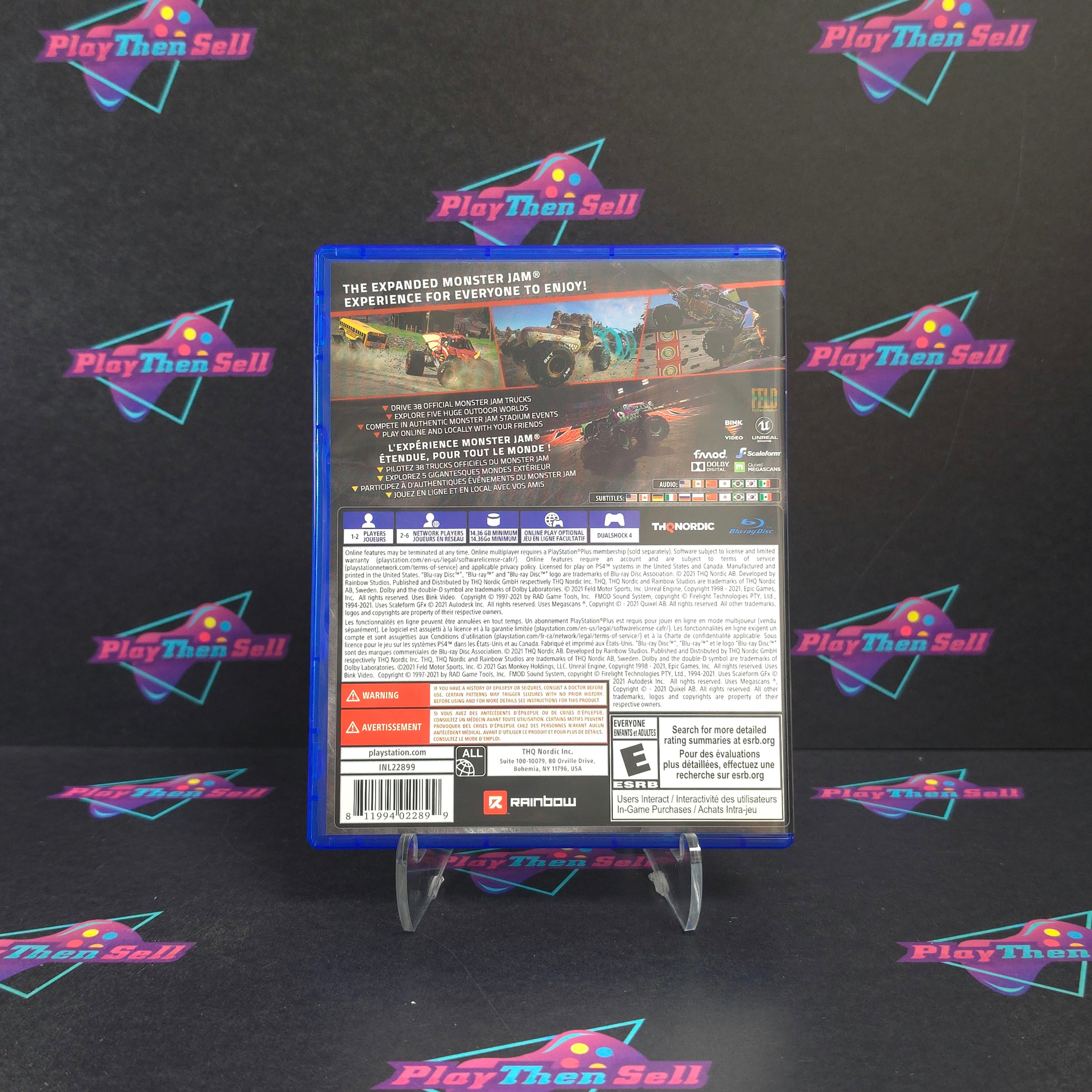 Monster Jam Steel Titans 2 PS4 PlayStation 4 Complete - Excellent
