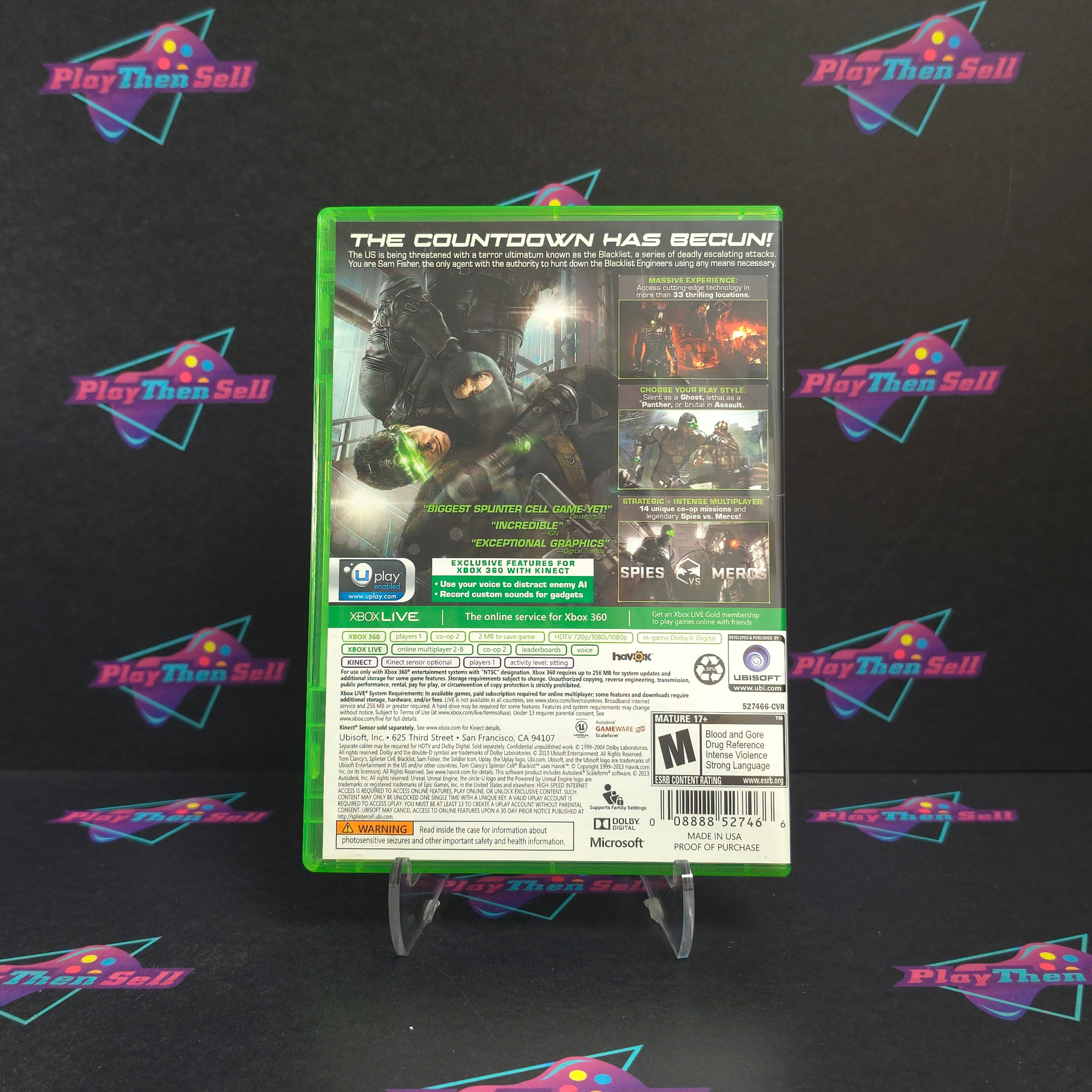 Tom Clancy's Splinter Cell Blacklist Xbox 360 Complete - Excellent