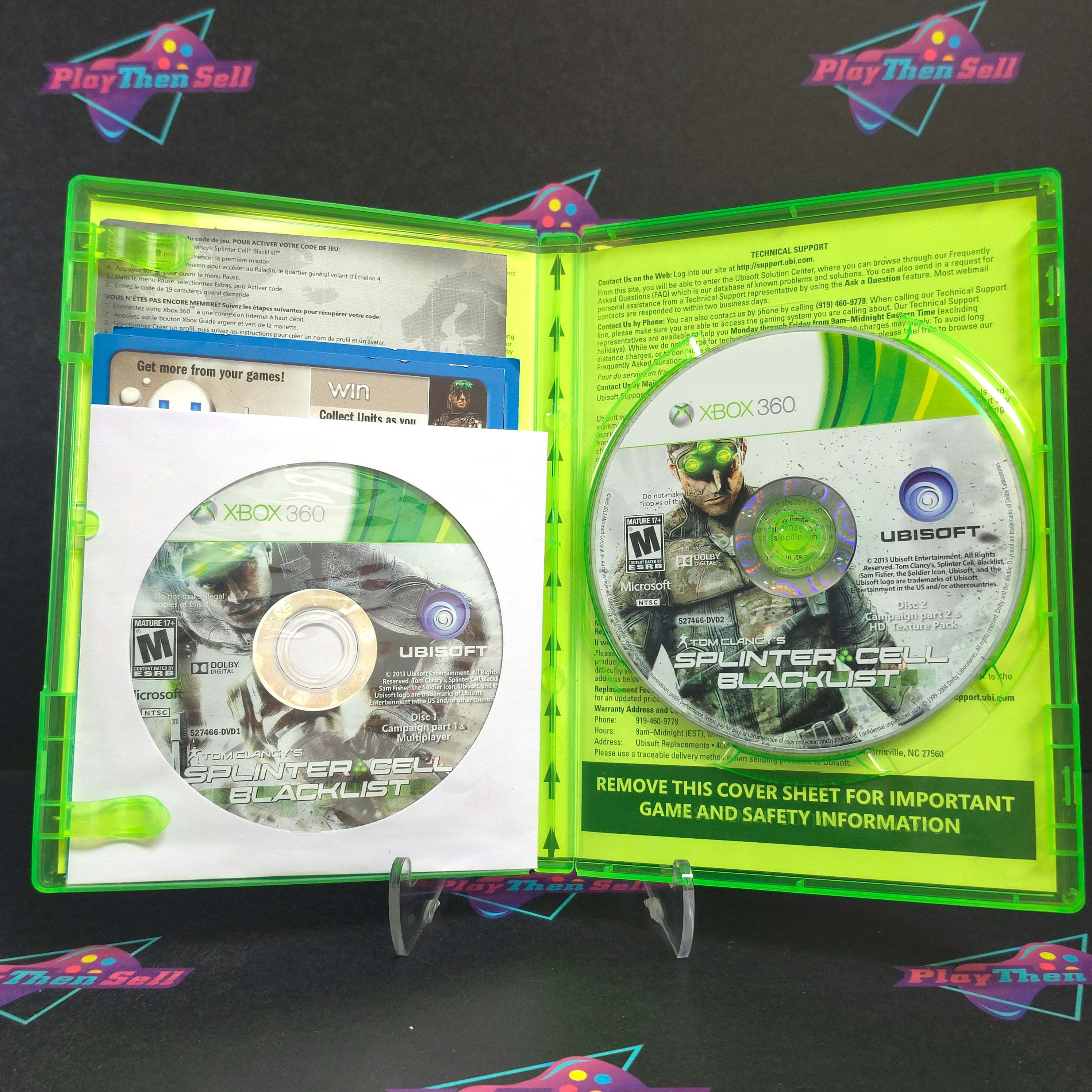 Tom Clancy's Splinter Cell Blacklist Xbox 360 Complete - Excellent