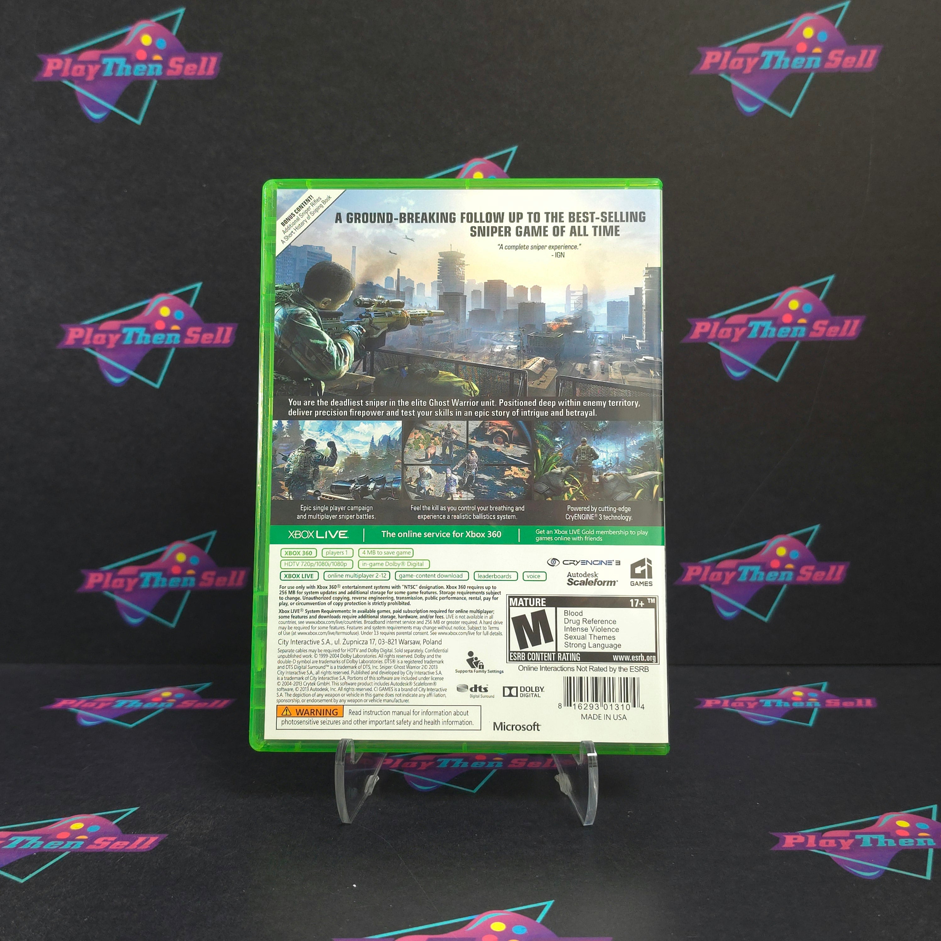 Sniper Ghost Warrior 2 Limited Edition Xbox 360 + Book Complete - Excellent