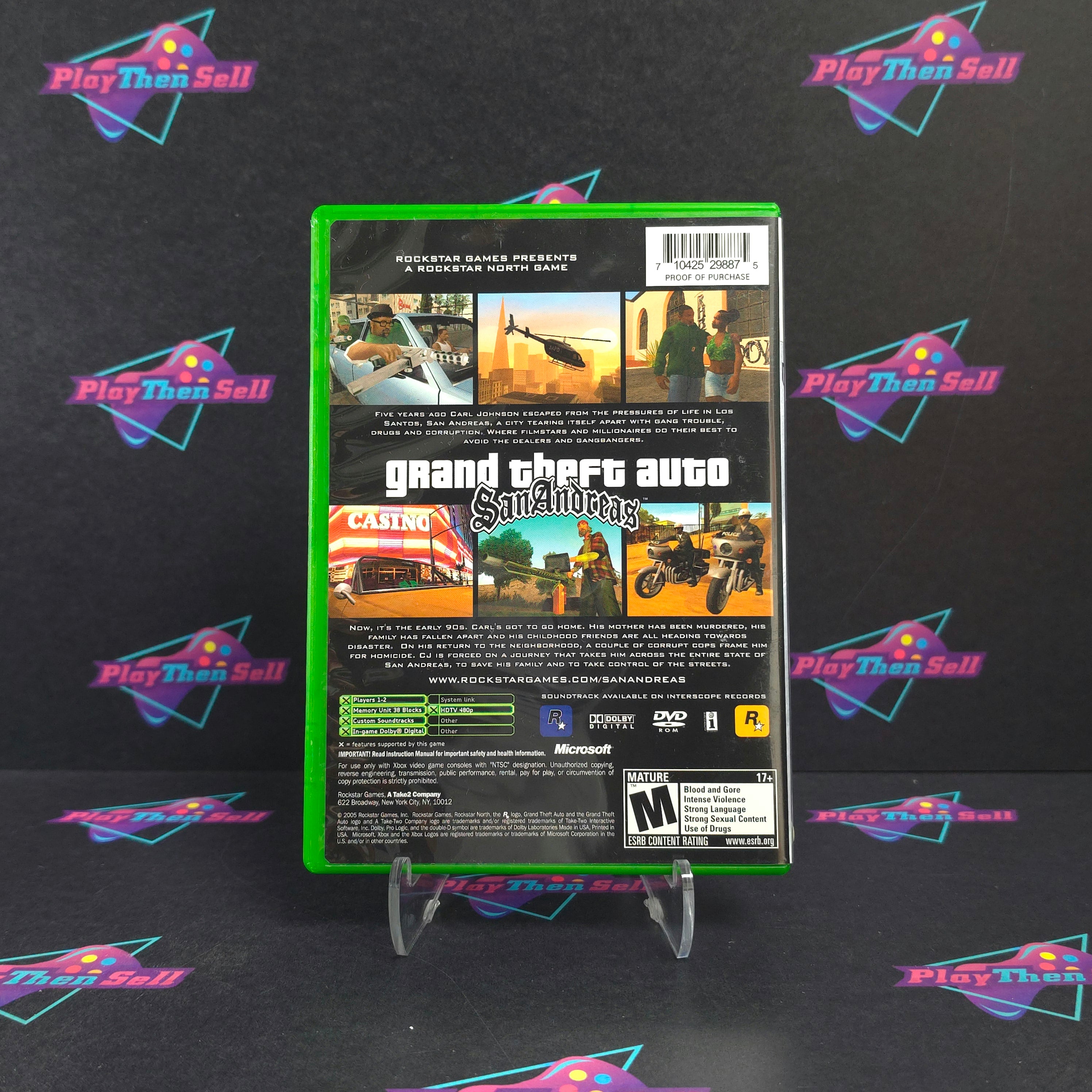 Grand Theft Auto San Andreas Xbox PH + Map Complete - Excellent