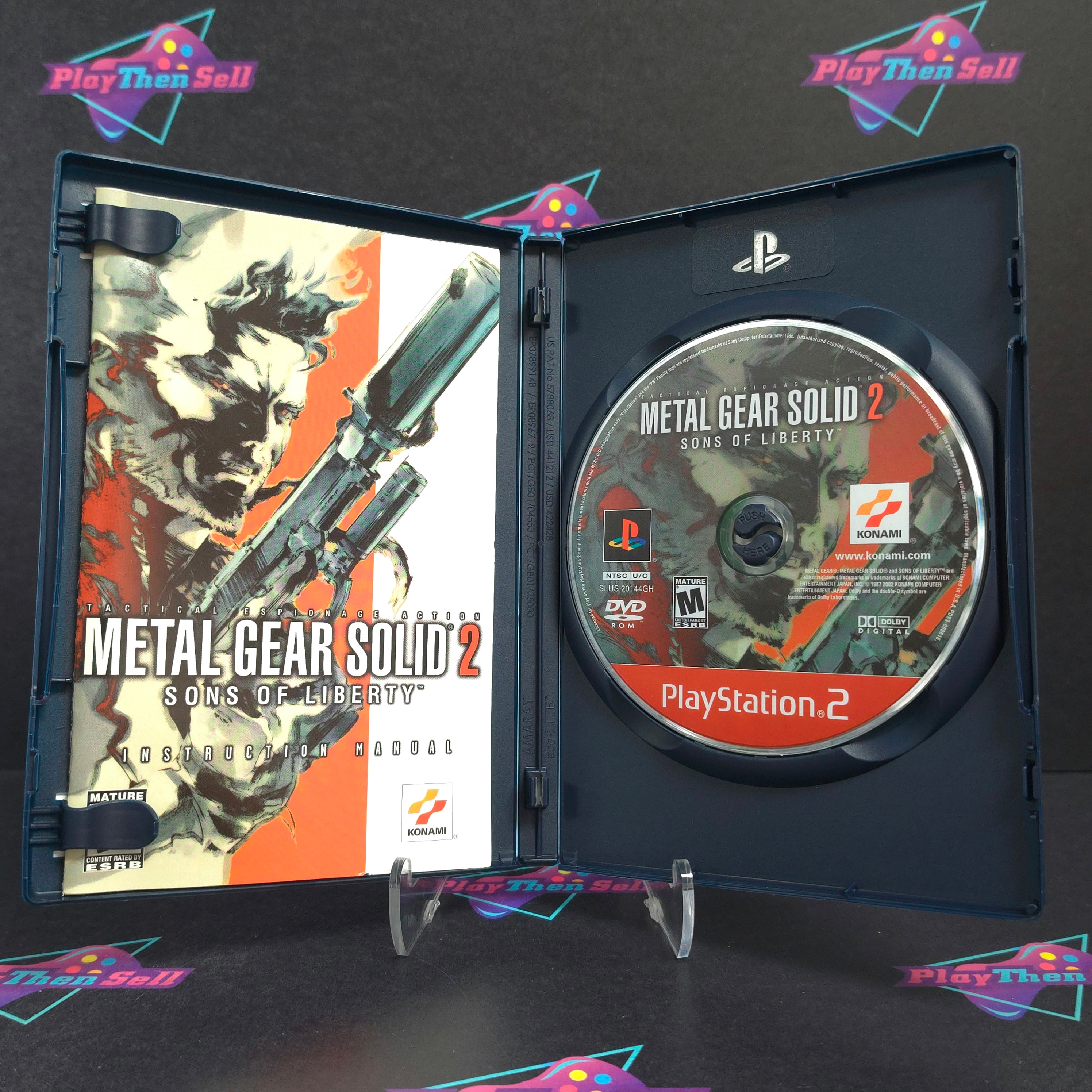 Metal Gear Solid 2 Sons of Liberty PS2 PlayStation 2 GH + Reg Complete - Excellent