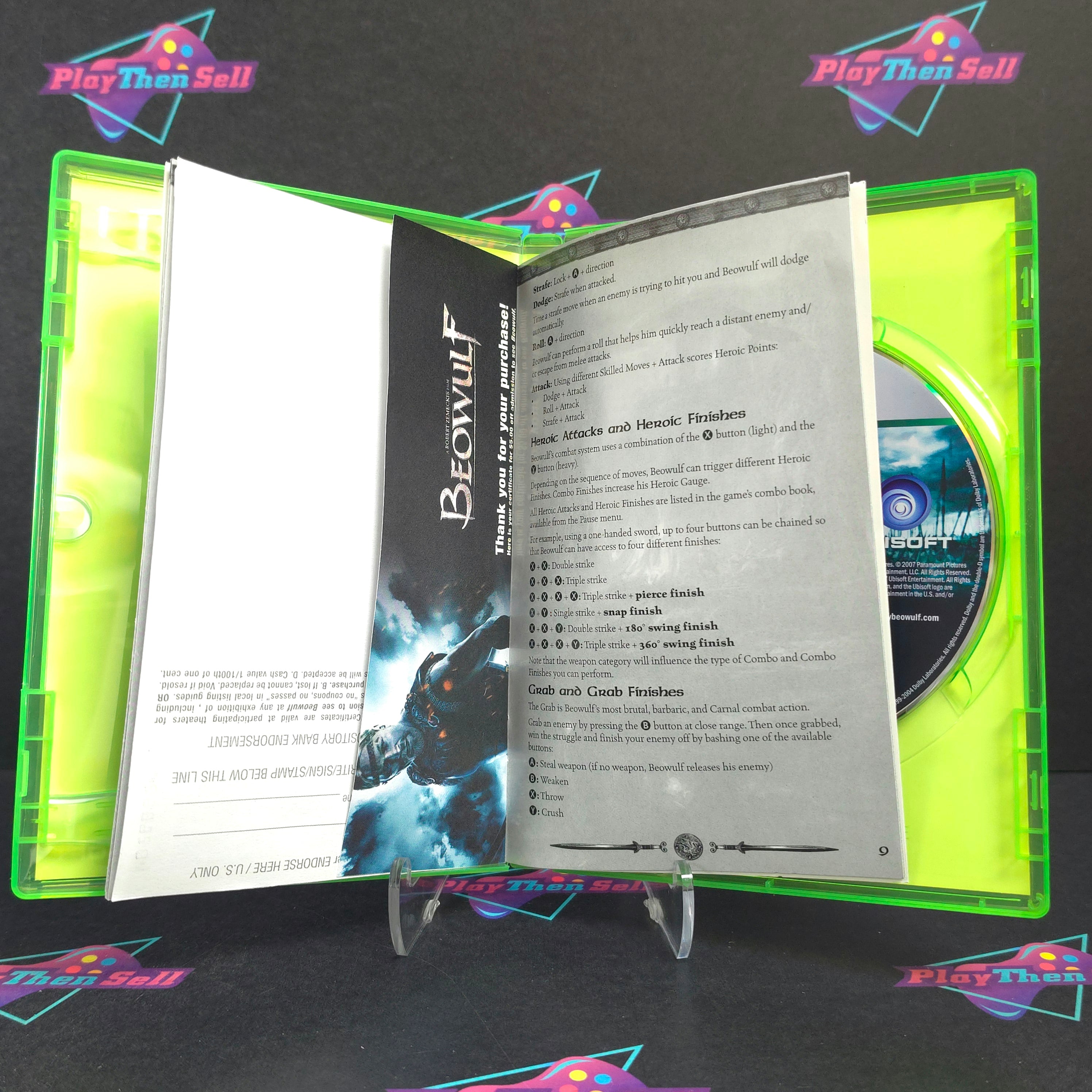 Beowulf The Game Xbox 360 + Movie Ticket Complete - Excellent