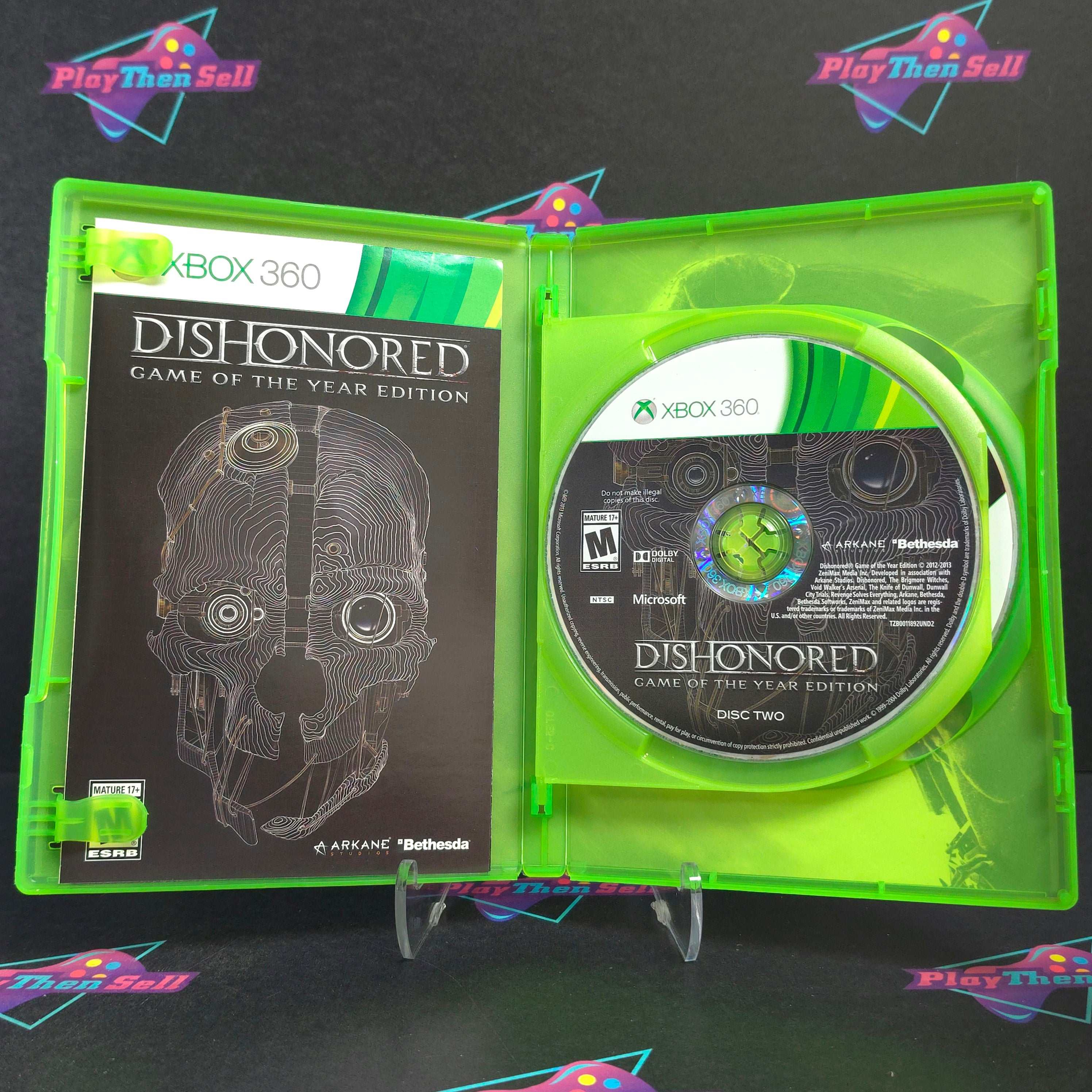 Dishonored GOTY Xbox 360 + Sleeve Complete - Excellent