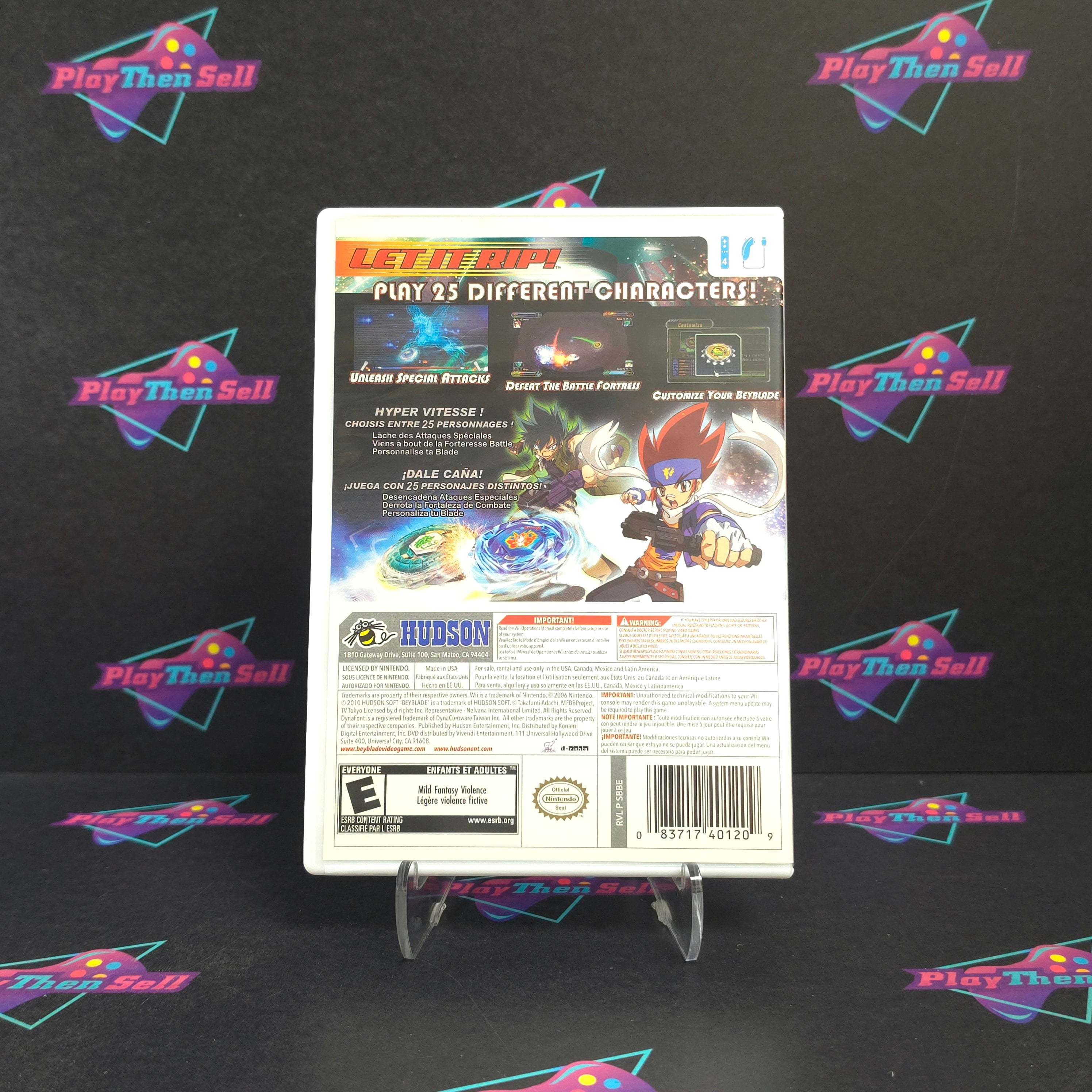 Beyblade Metal Fusion Battle Fortress Nintendo Wii Complete - Excellent