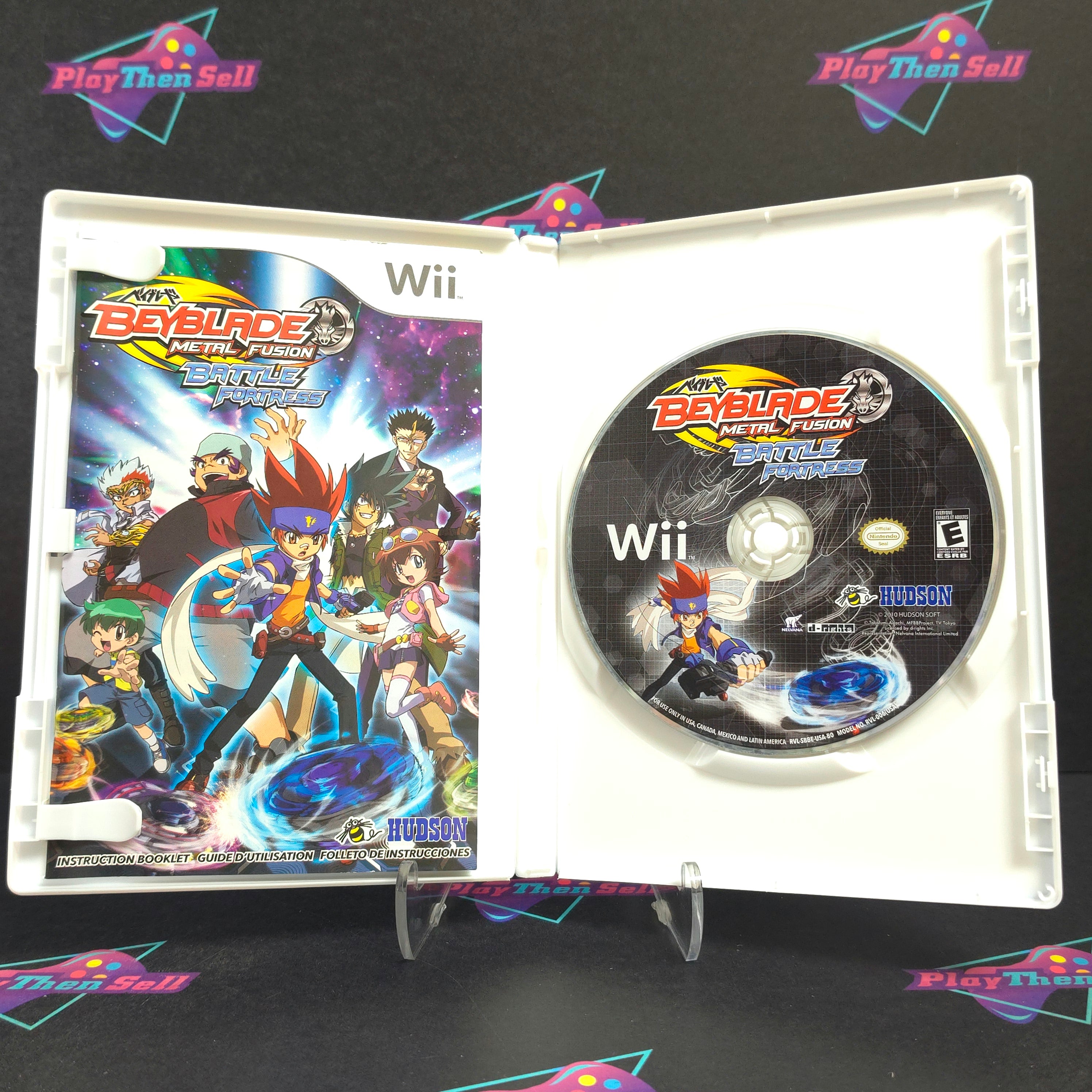 Beyblade Metal Fusion Battle Fortress Nintendo Wii Complete - Excellent