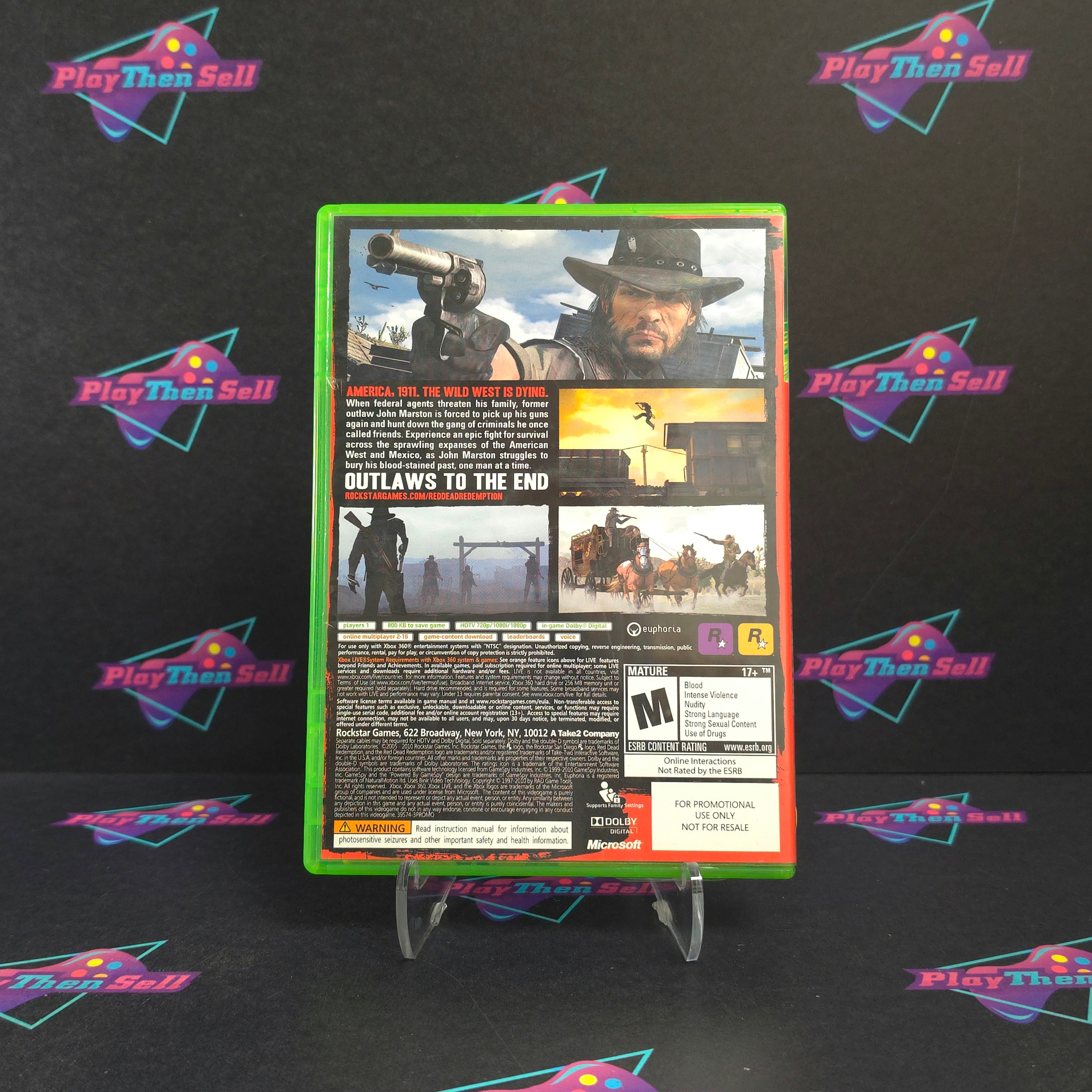 Red Dead Redemption Xbox 360 Promotional Copy + Map CIB - Excellent
