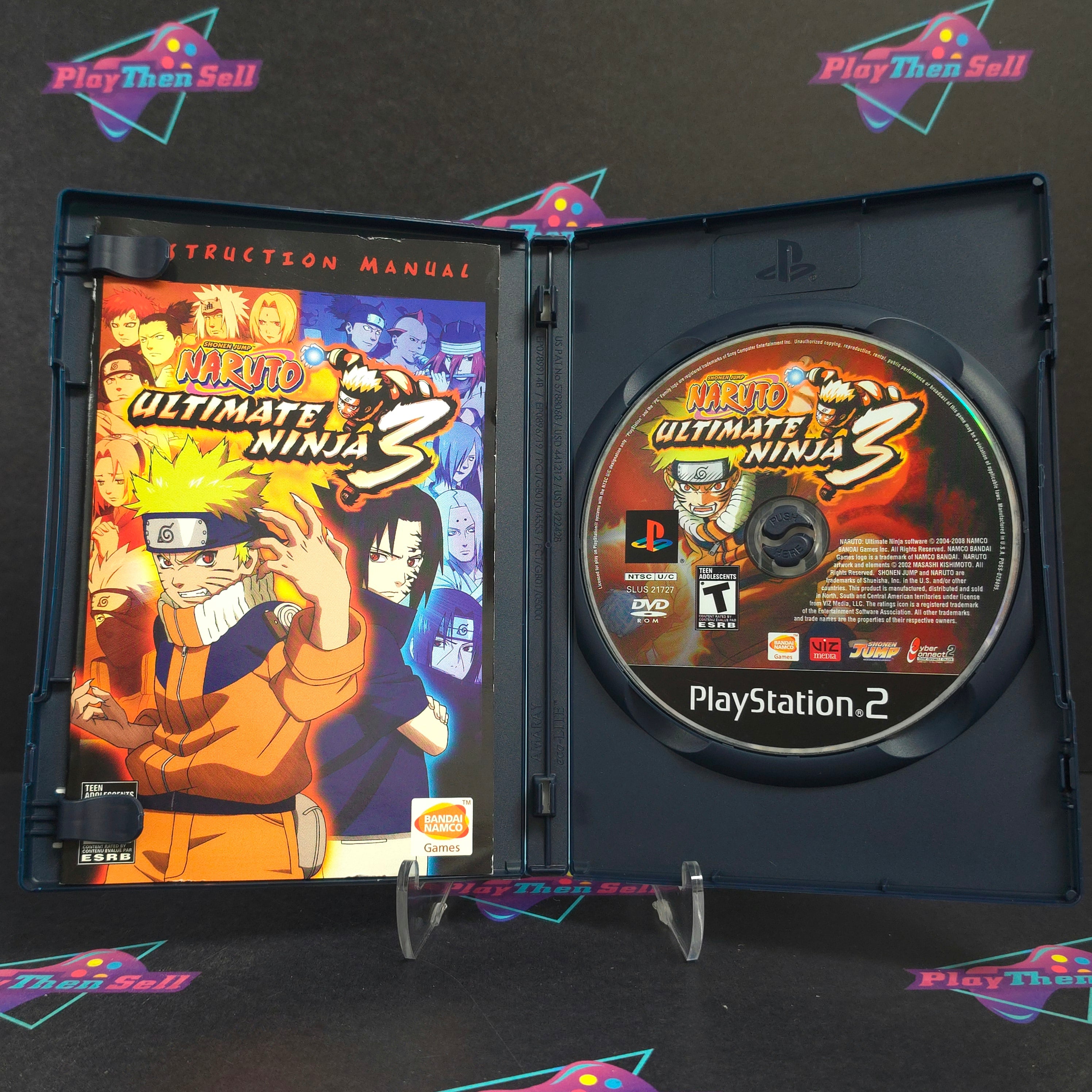 Naruto Ultimate Ninja 3 PS2 PlayStation 2 + Reg Complete - Excellent