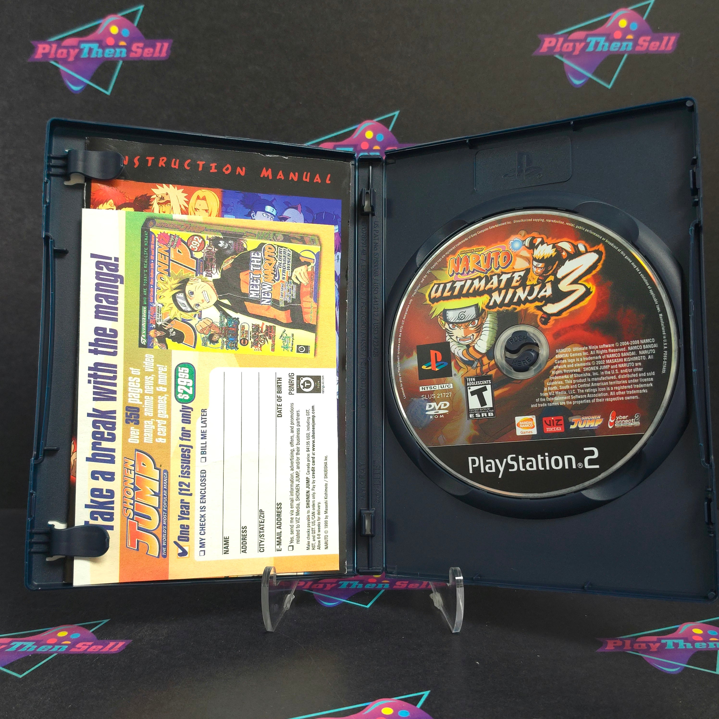 Naruto Ultimate Ninja 3 PS2 PlayStation 2 + Reg Complete - Excellent