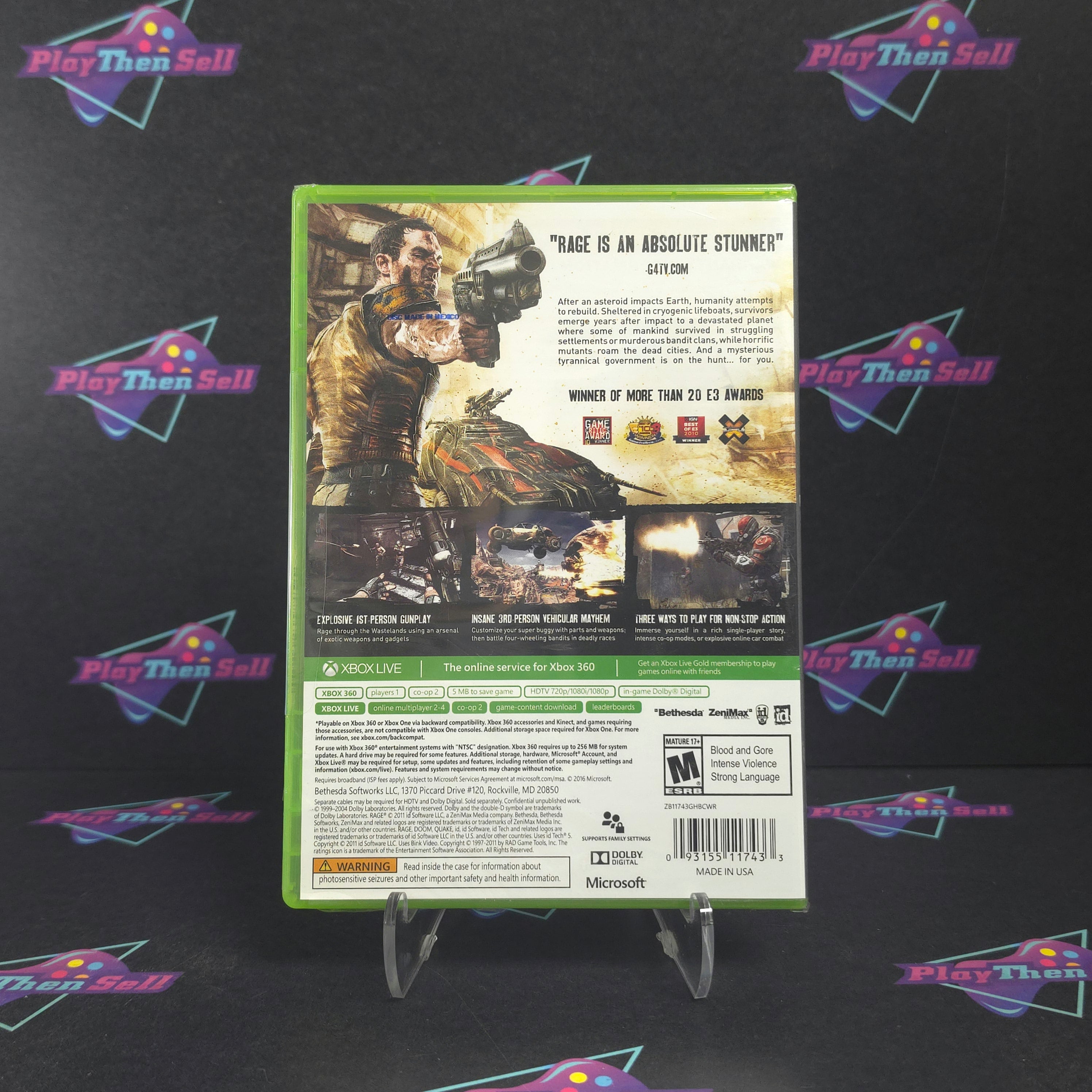 Rage Xbox 360 / One Sealed - Brand New