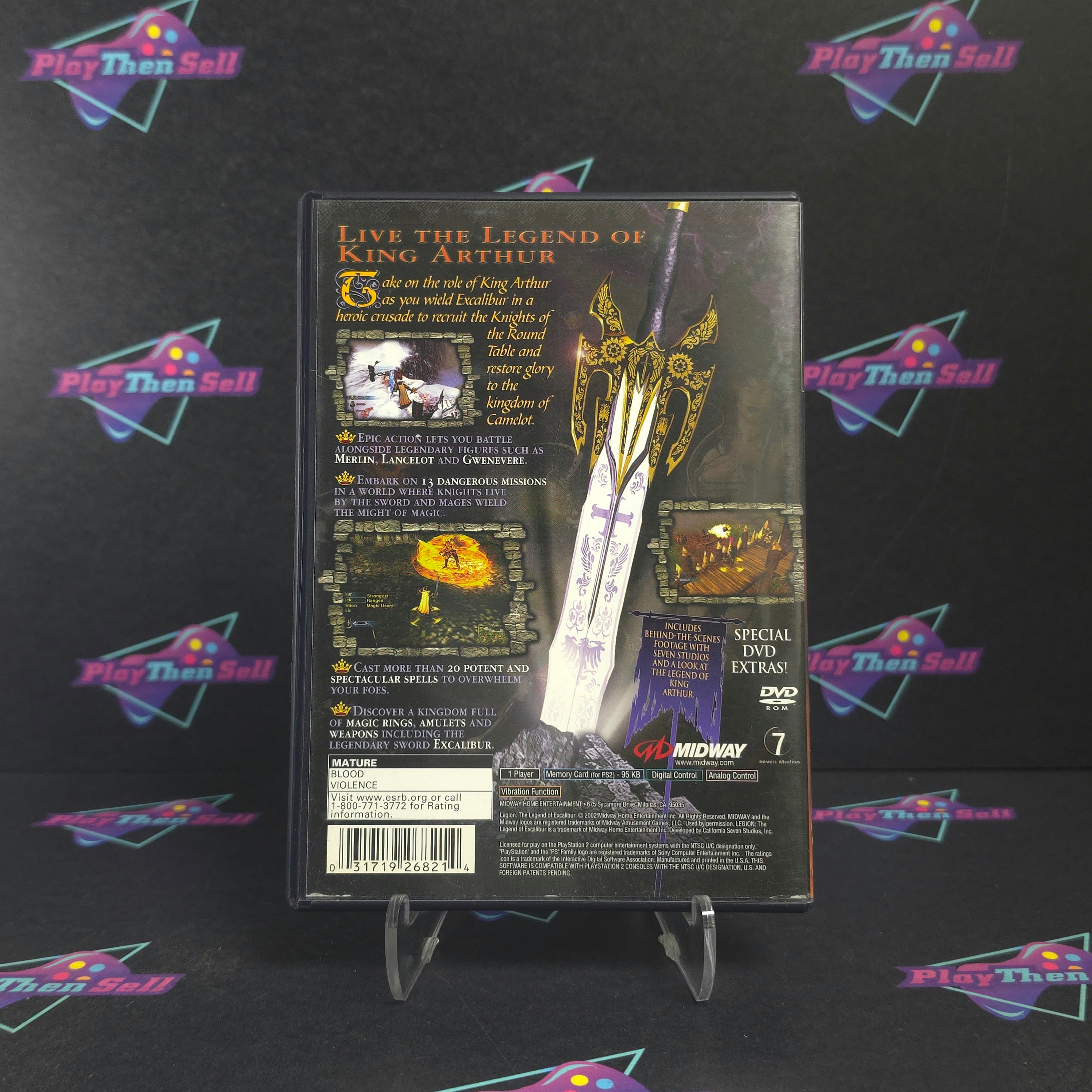 Legion The Legend of Excalibur PS2 PlayStation 2 + Reg CIB - Very Good