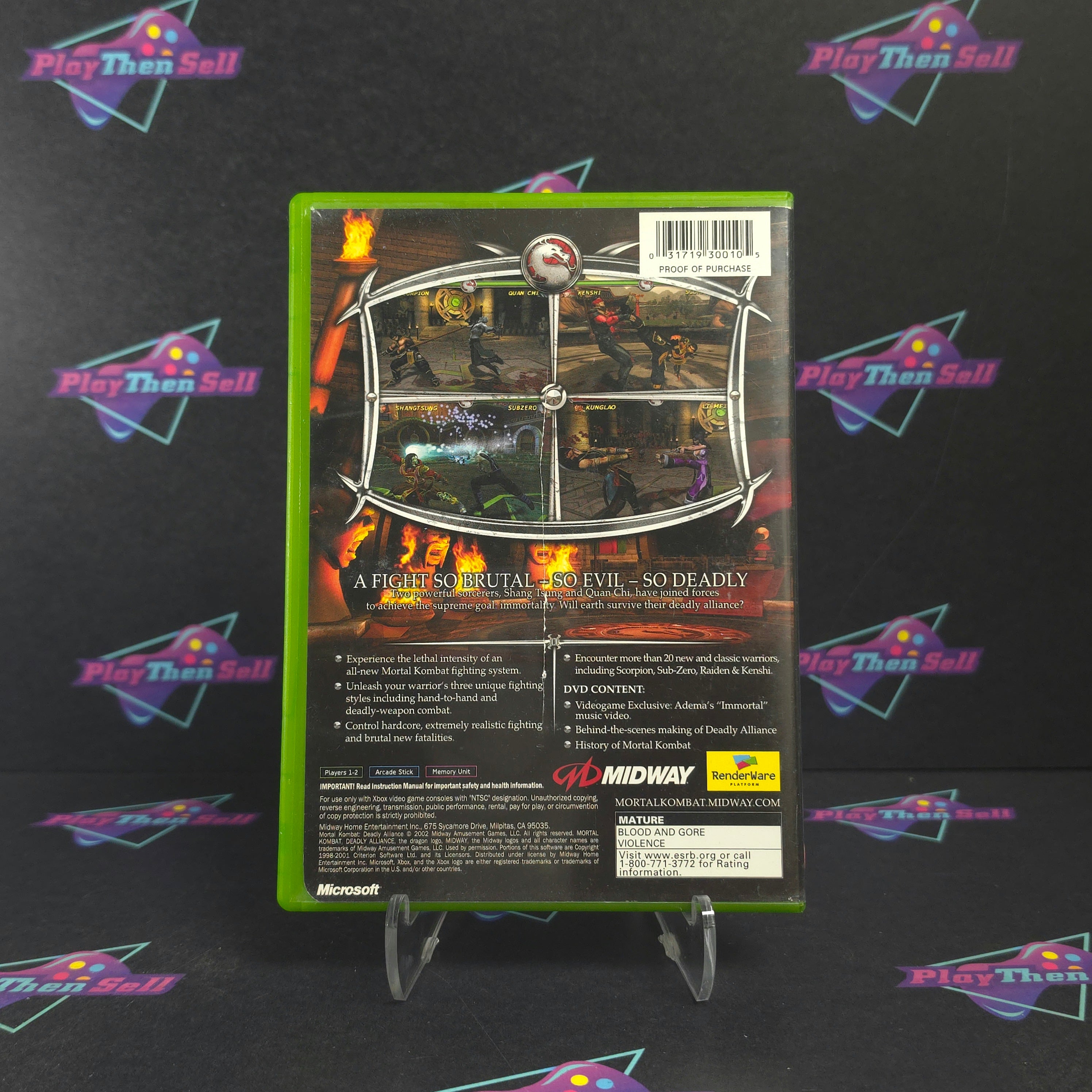 Mortal Kombat Deadly Alliance Xbox Complete - Very Good