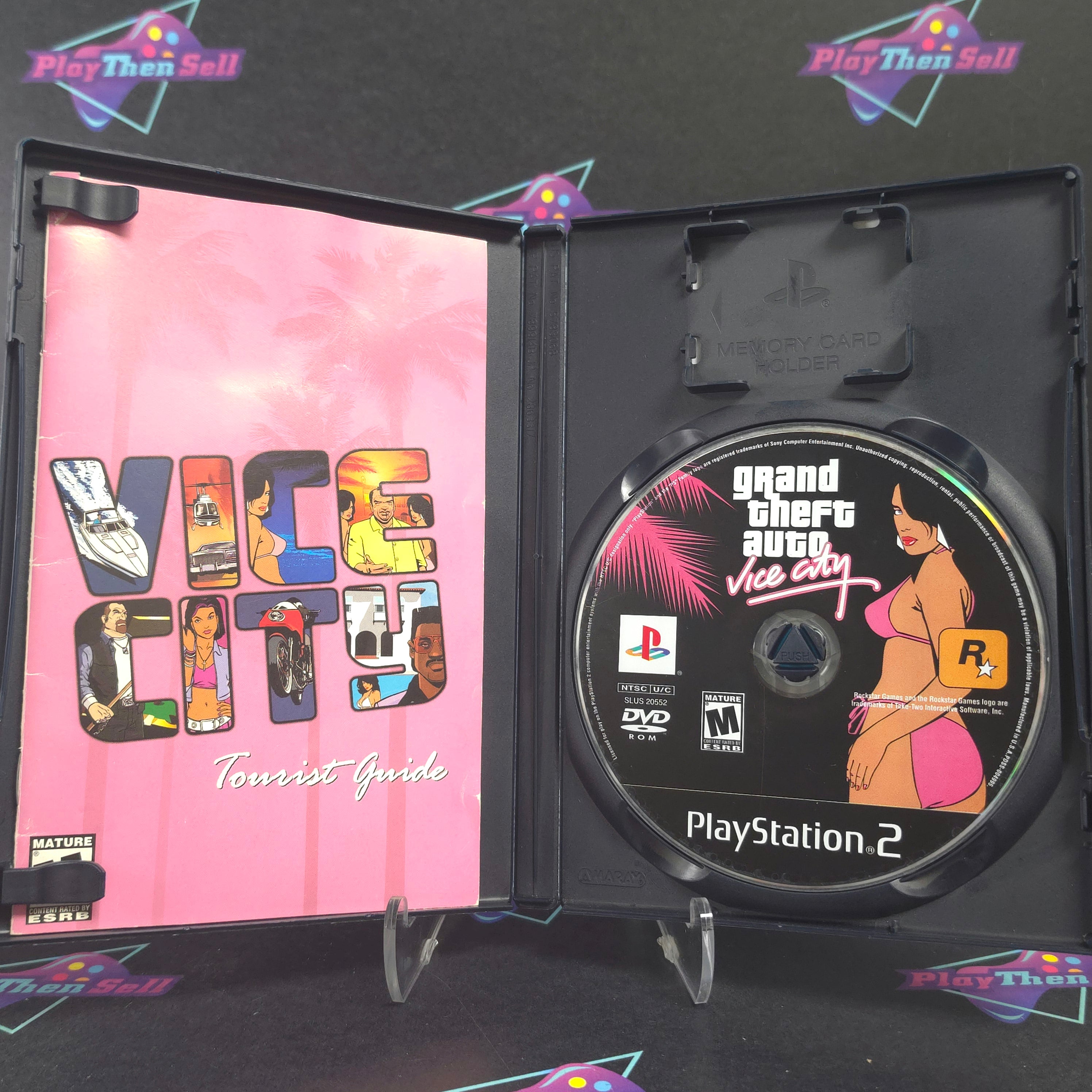 Grand Theft Auto GTA Vice City PS2 PlayStation 2 + Map CIB - Very Good