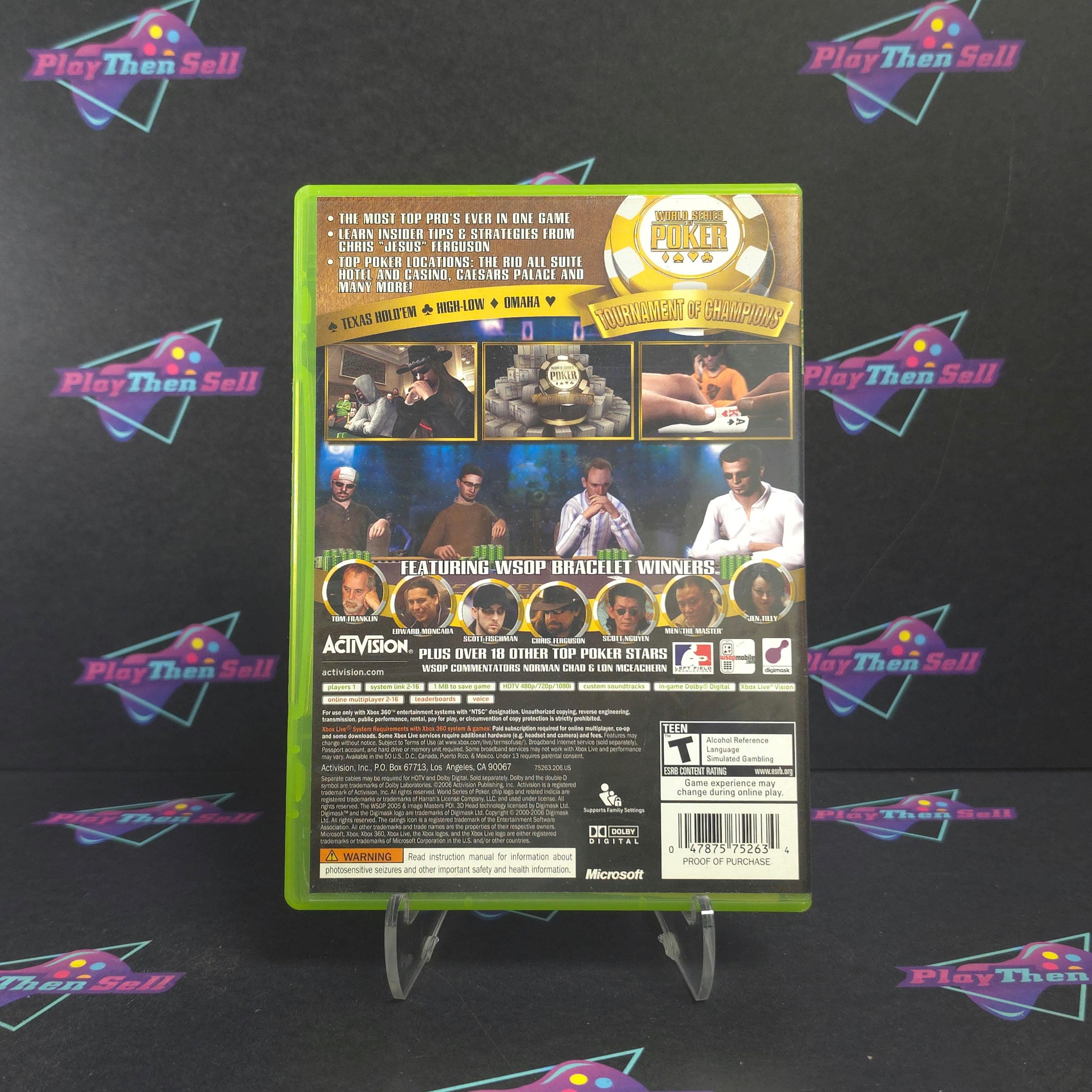 World Series of Poker Tournament of Champions 2007 Xbox 360 + Reg CIB - Very Good