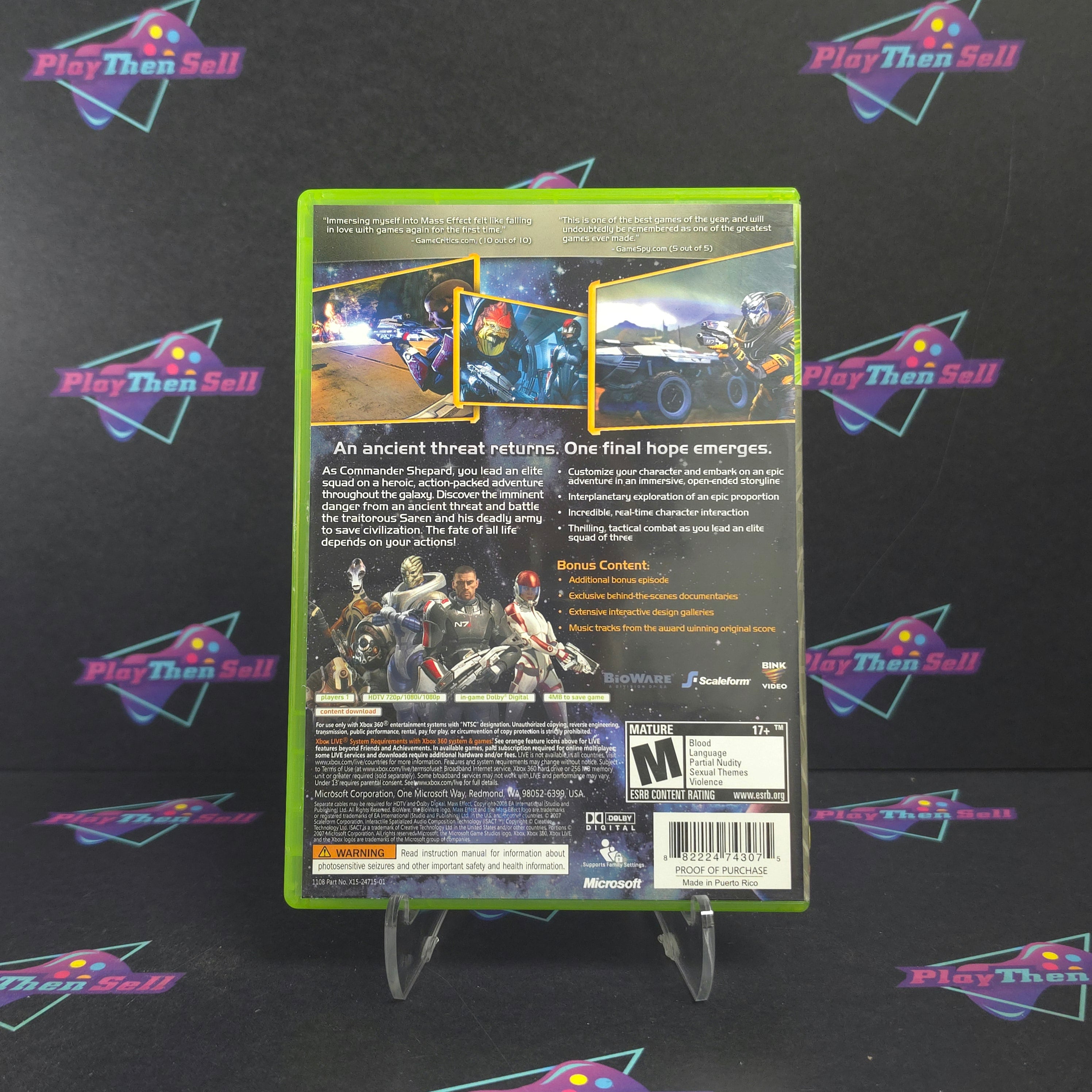 Mass Effect Xbox 360 PH + Bonus Disc Complete - Very Good