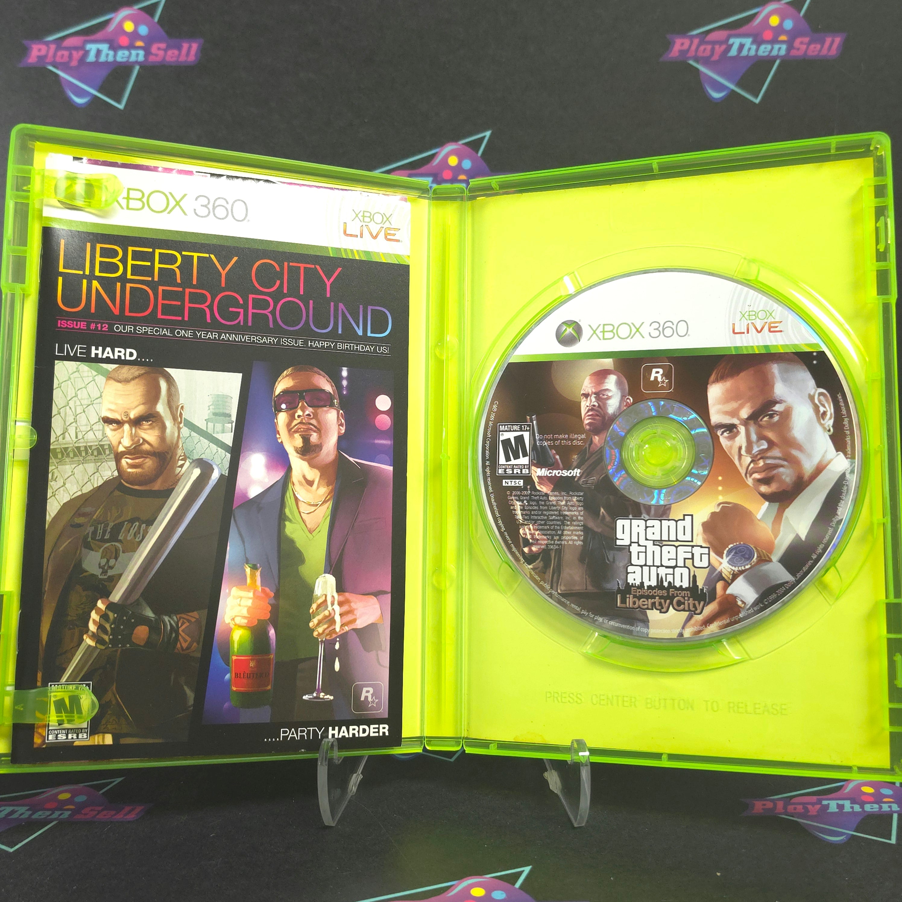 Grand Theft Auto GTA IV (4) Episodes from Liberty City Xbox 360 + Map CIB - Excellent