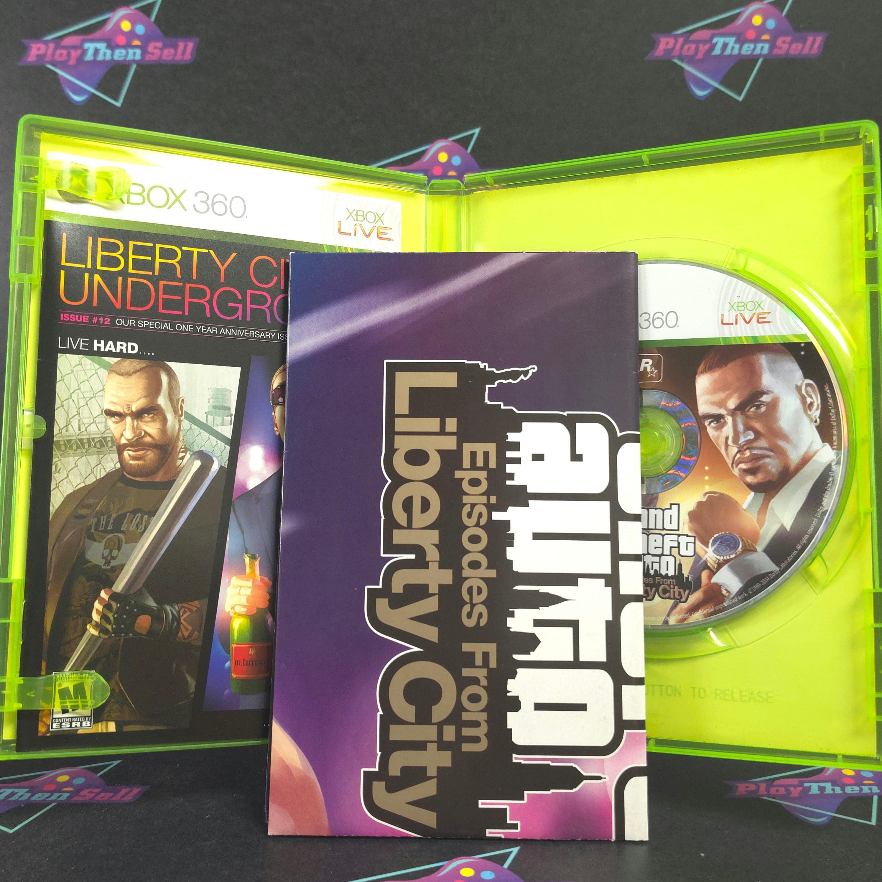 Grand Theft Auto GTA IV (4) Episodes from Liberty City Xbox 360 + Map CIB - Excellent
