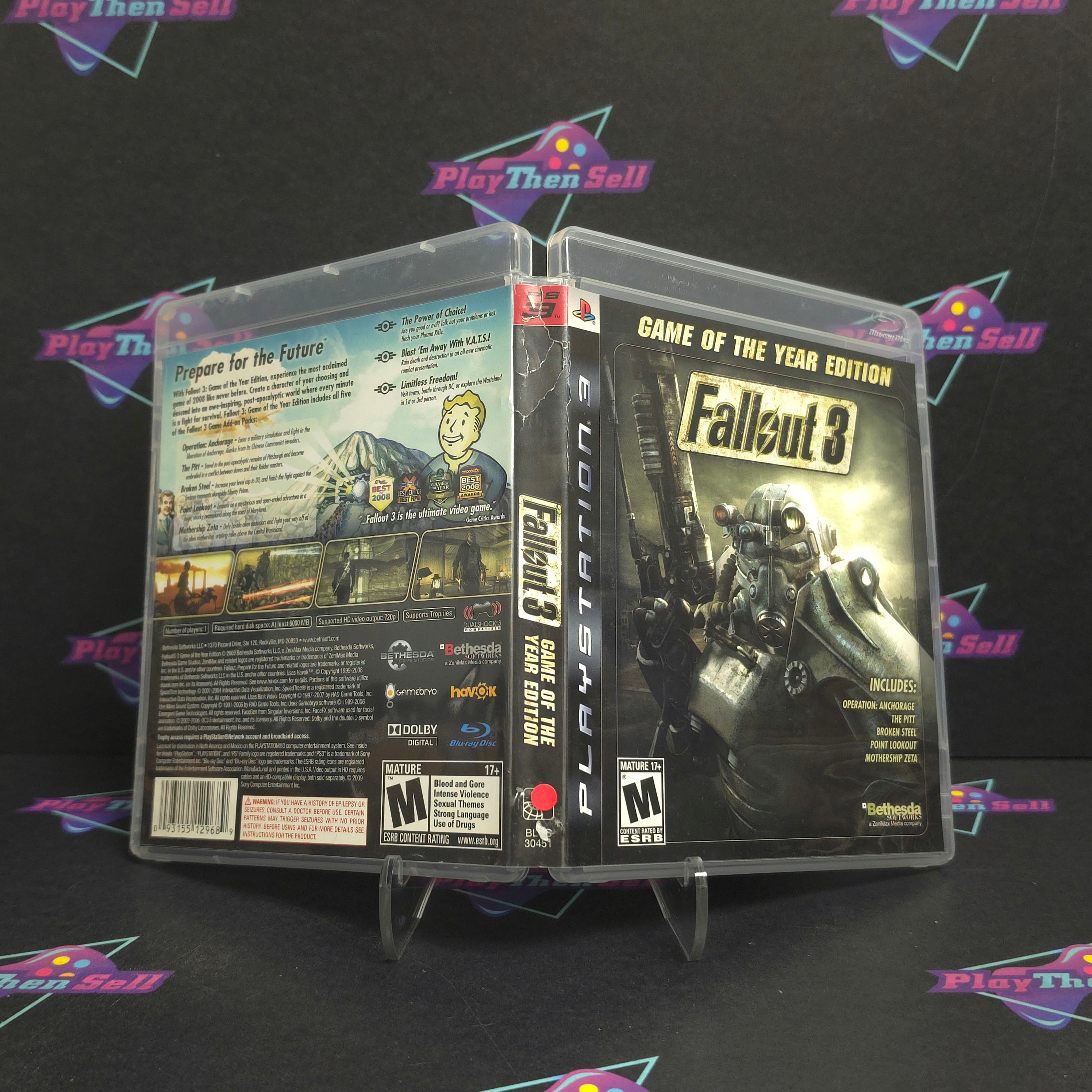 Fallout 3 GOTY PS3 PlayStation 3 Complete - Very Good