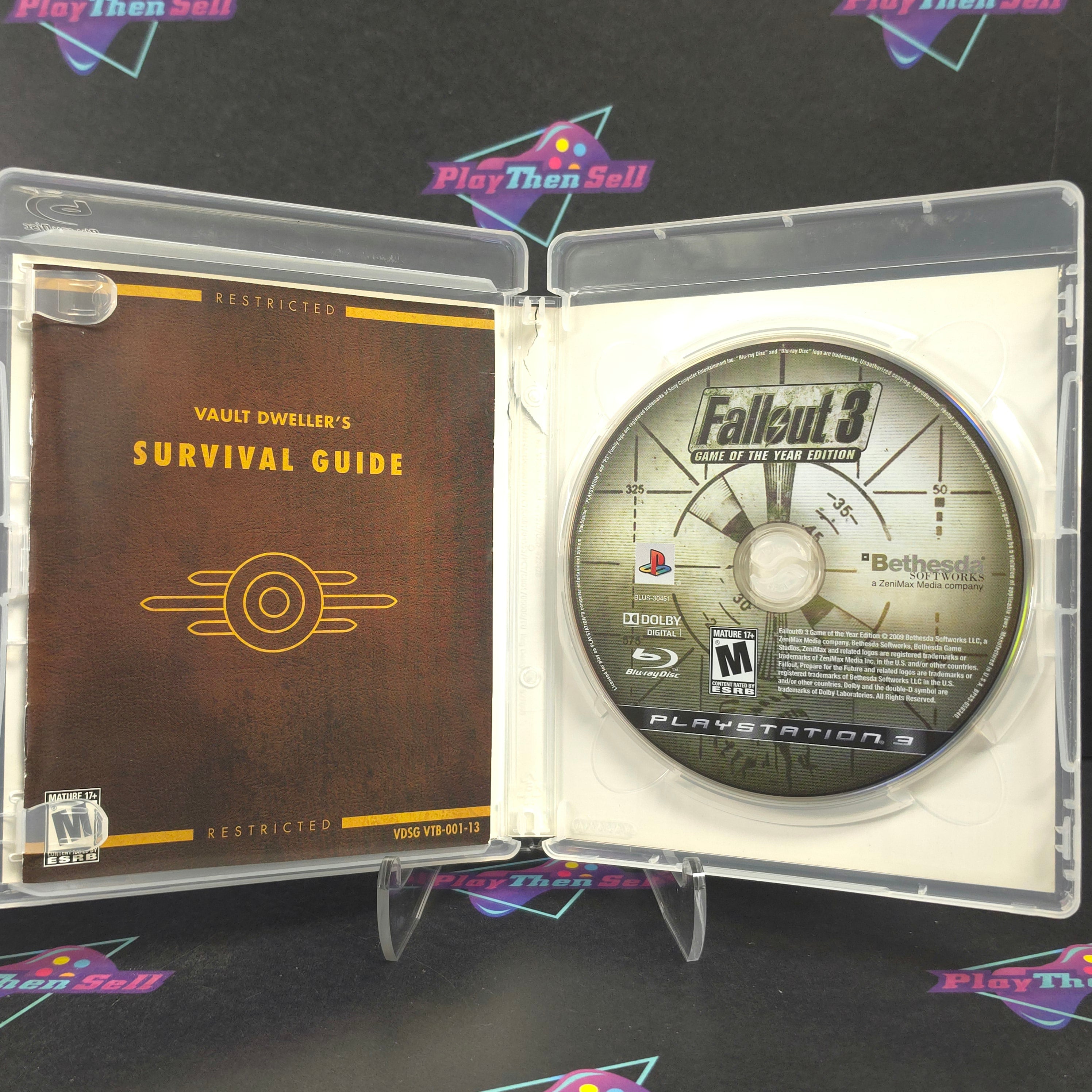 Fallout 3 GOTY PS3 PlayStation 3 Complete - Very Good
