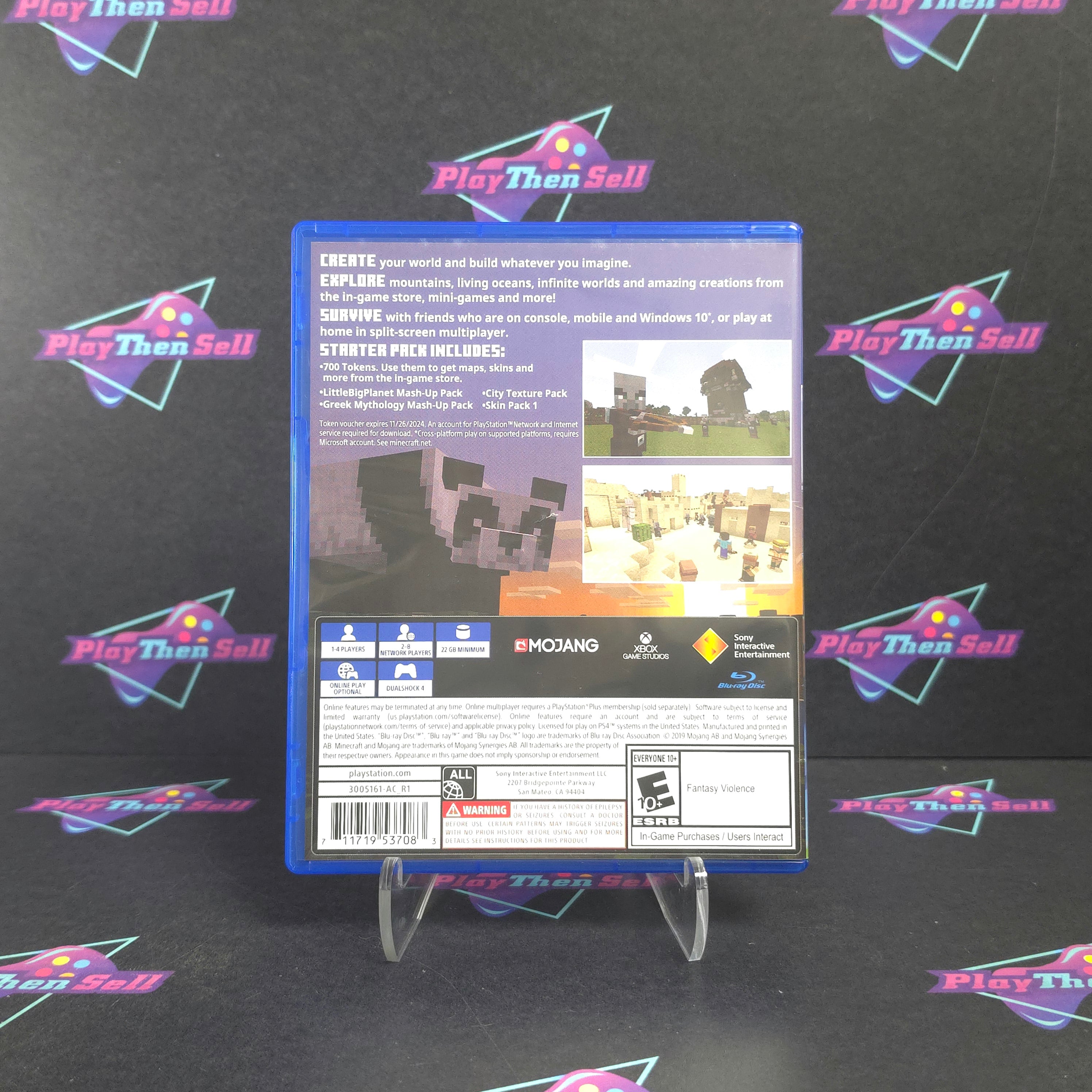 Minecraft Starter Pack PS4 PlayStation 4 Complete - Excellent