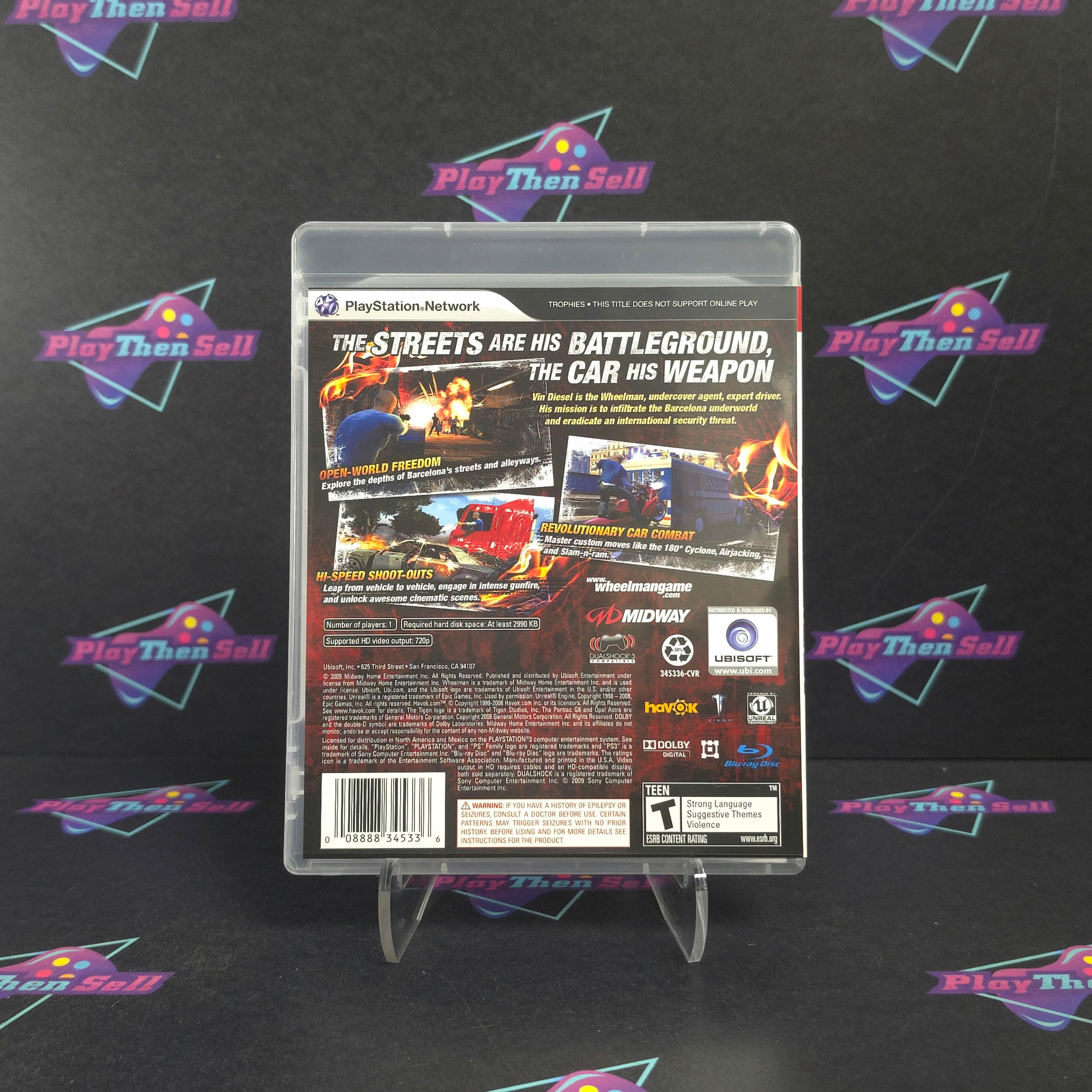 Wheelman PS3 PlayStation 3 + Map Complete - Excellent