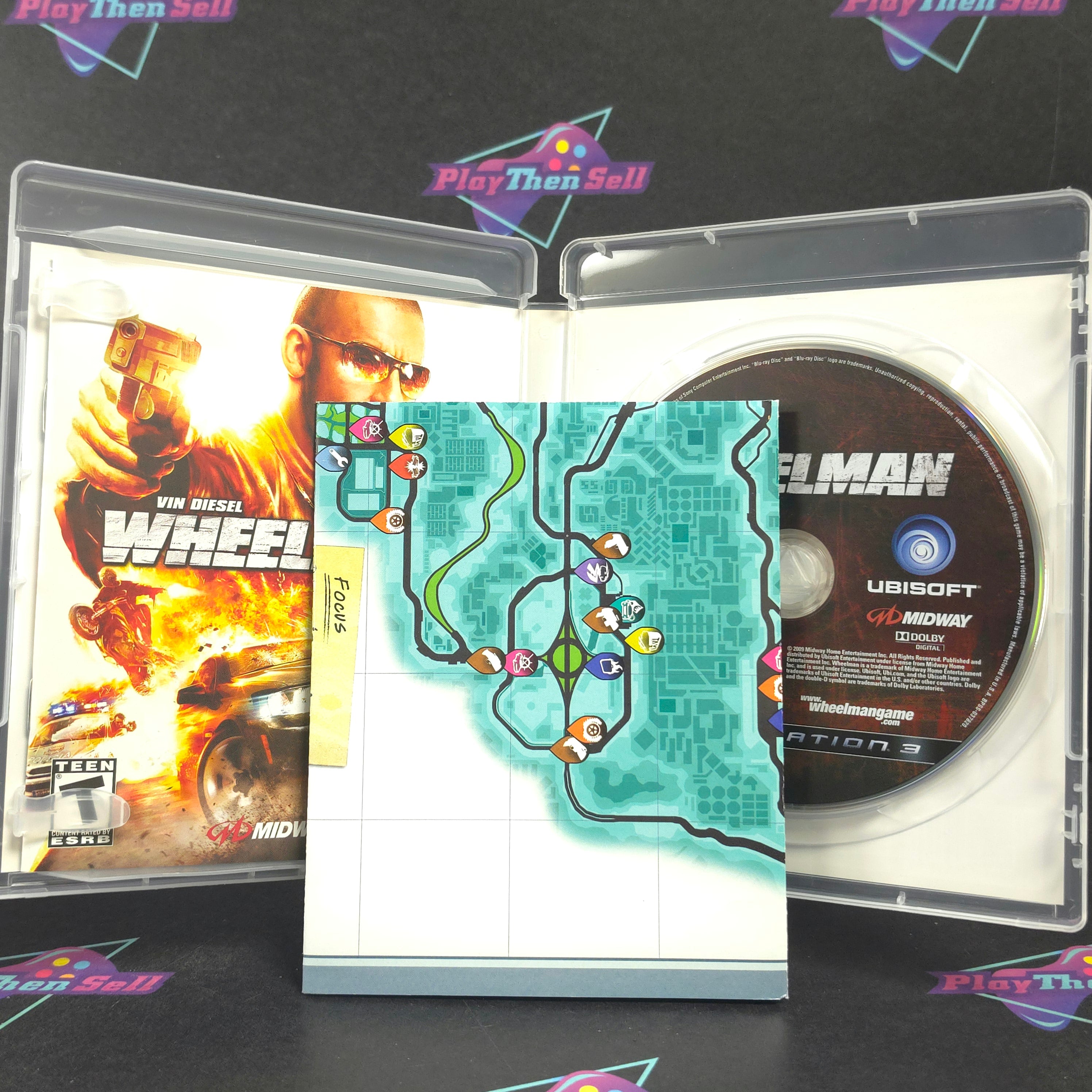 Wheelman PS3 PlayStation 3 + Map Complete - Excellent