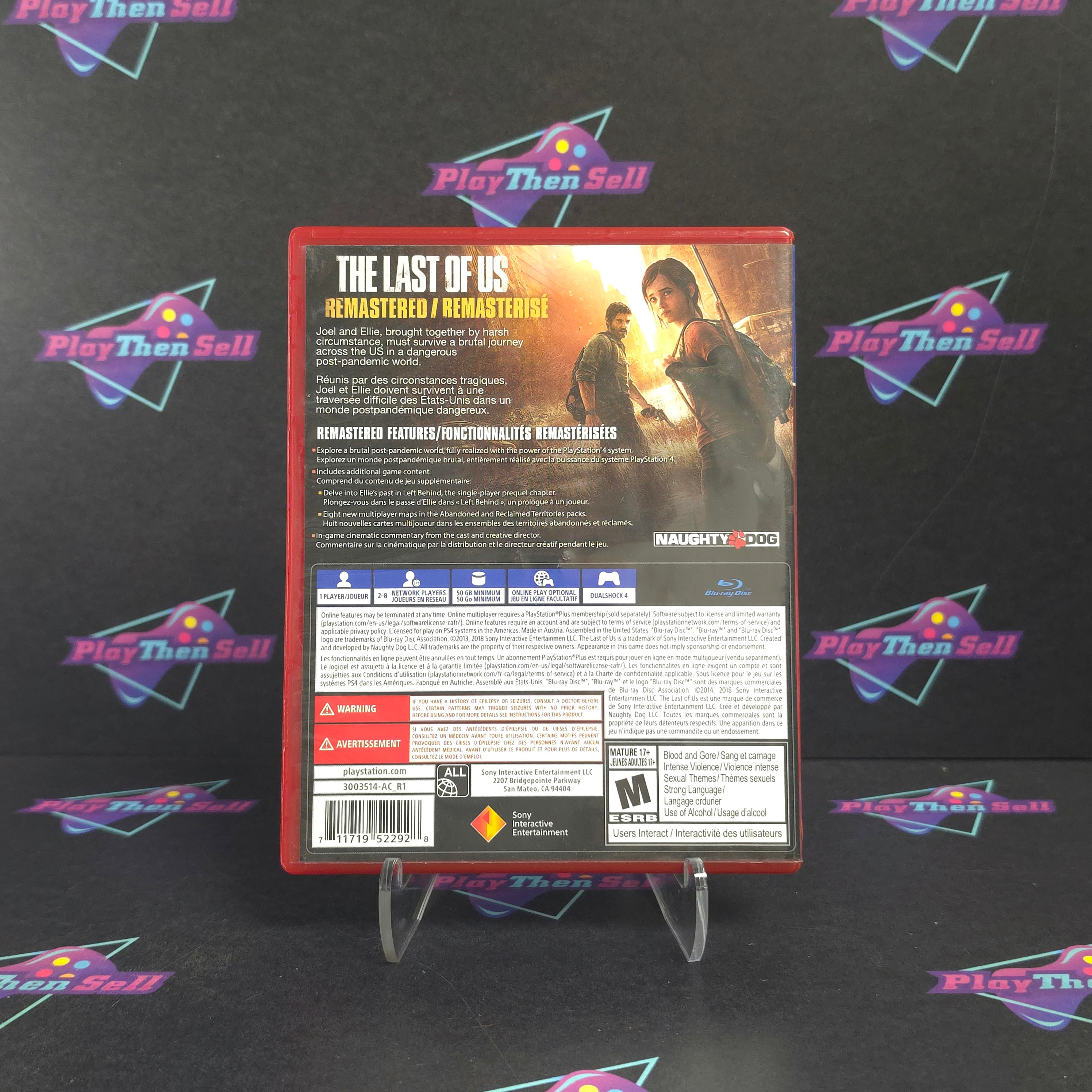 The Last of Us Remastered PS4 PlayStation 4 PH Complete - Very Good