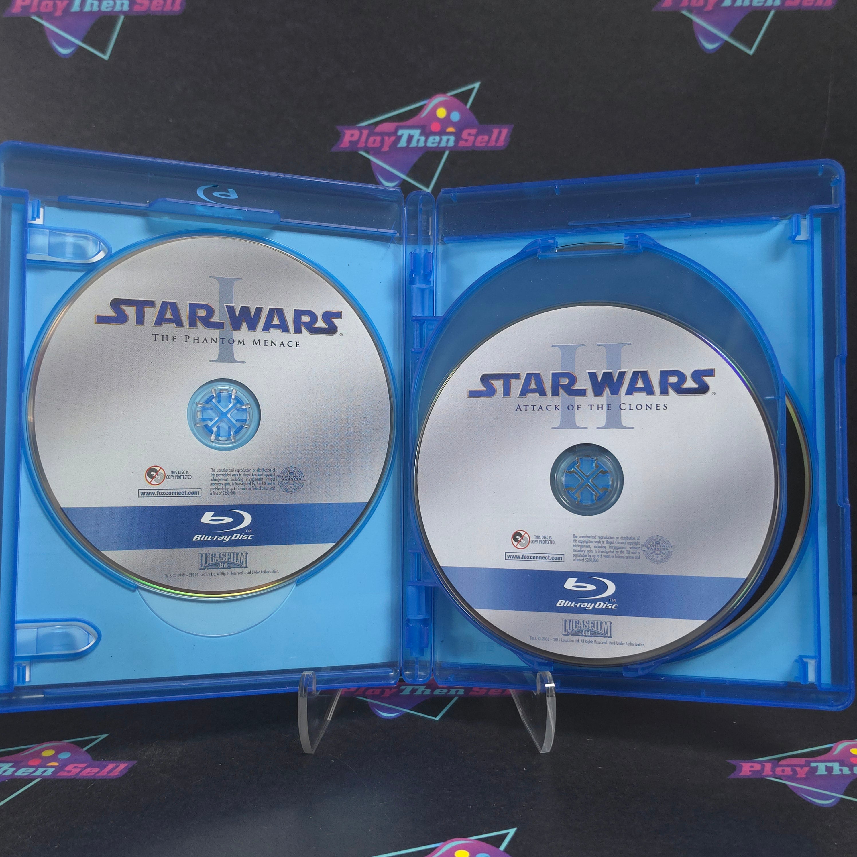 Star Wars I, II, III 6 Disc Set Blu-ray / DVD - Excellent