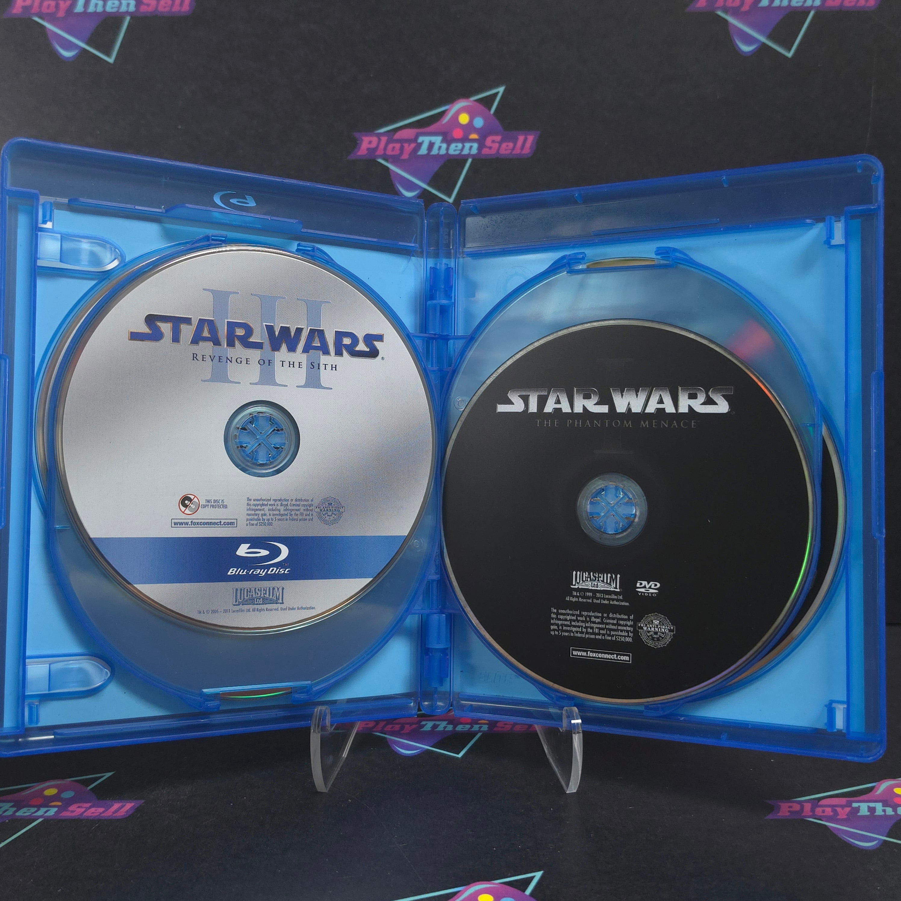 Star Wars I, II, III 6 Disc Set Blu-ray / DVD - Excellent