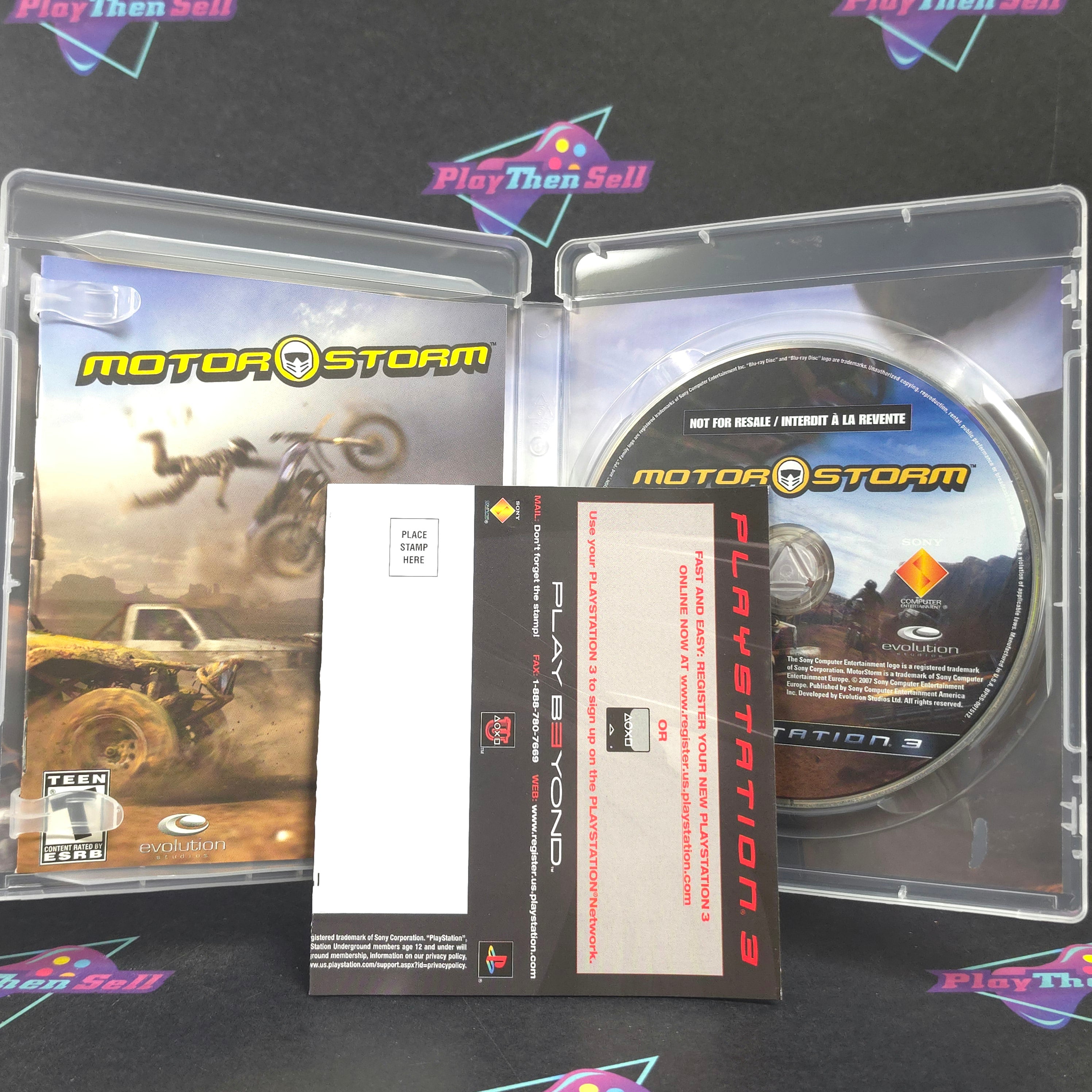 Motor Storm PS3 PlayStation 3 + Reg Complete - Excellent