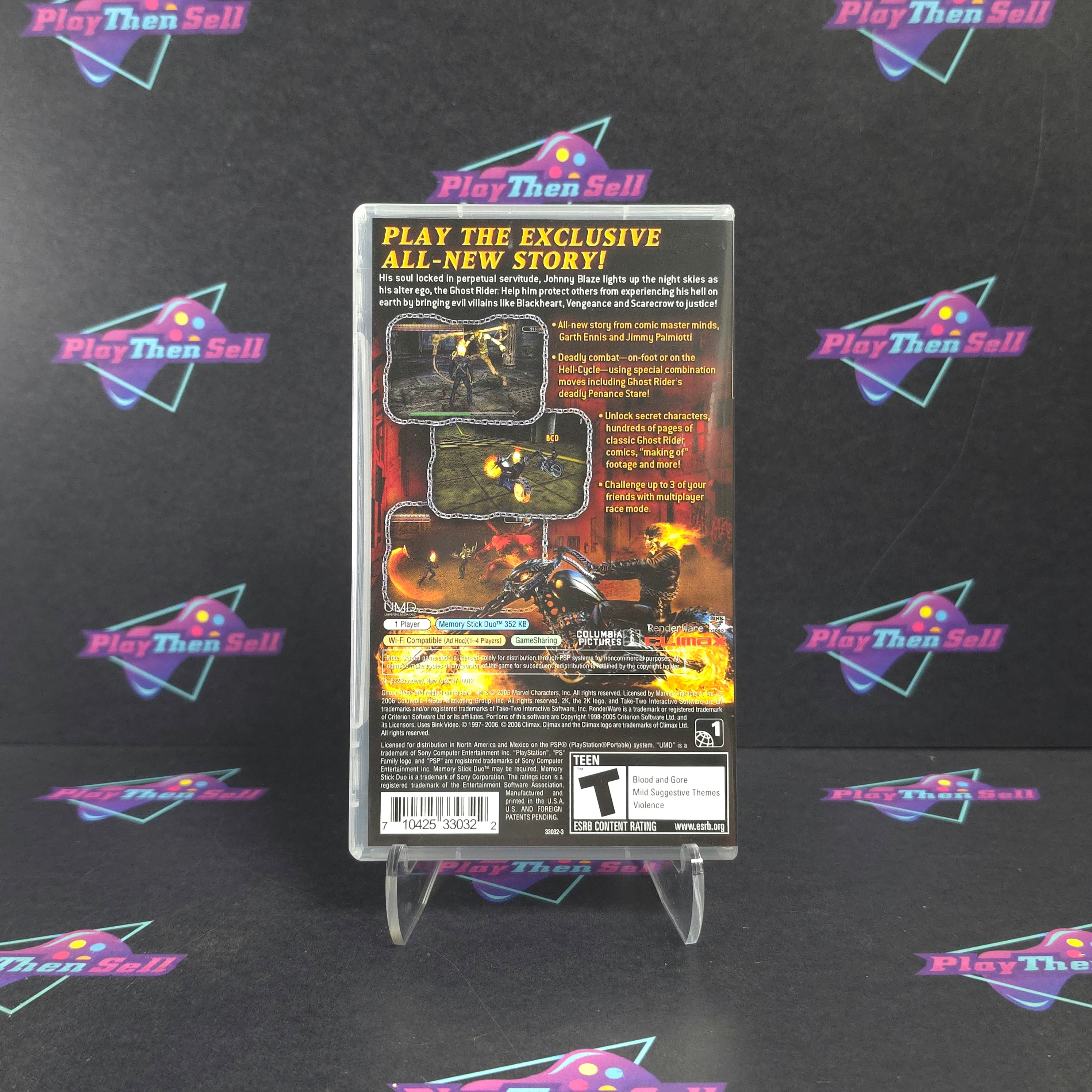 Ghost Rider Sony PSP + Comic Complete - Excellent