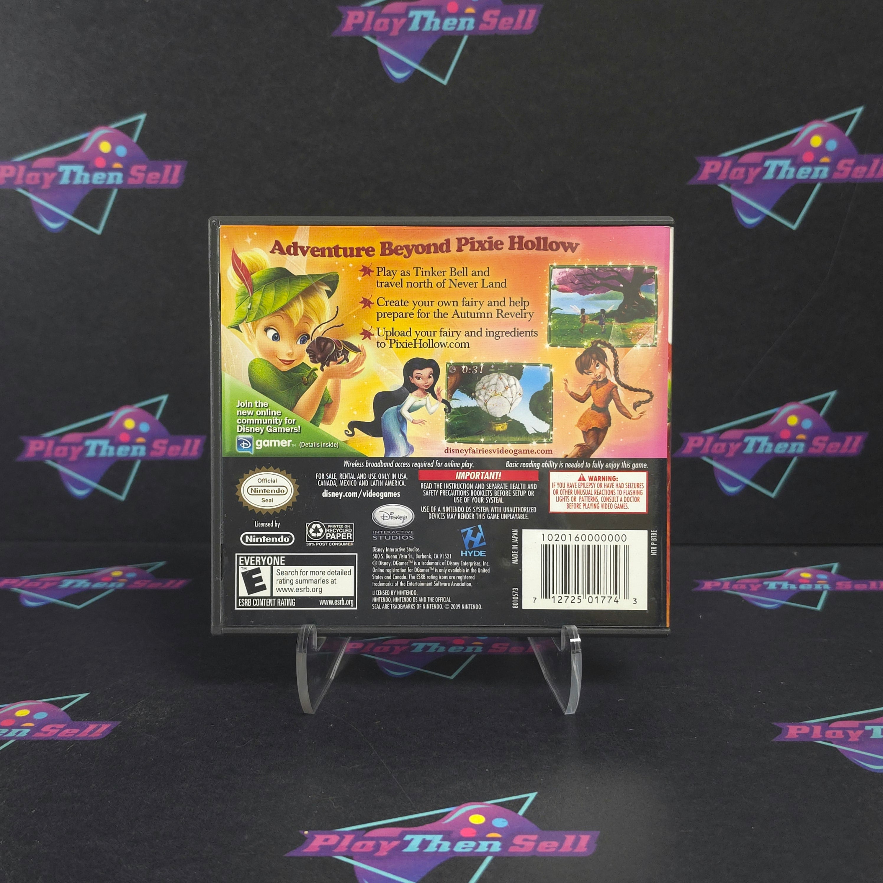 Tinkerbell and the Lost Treasure Disney Nintendo DS + Poster CIB - Excellent