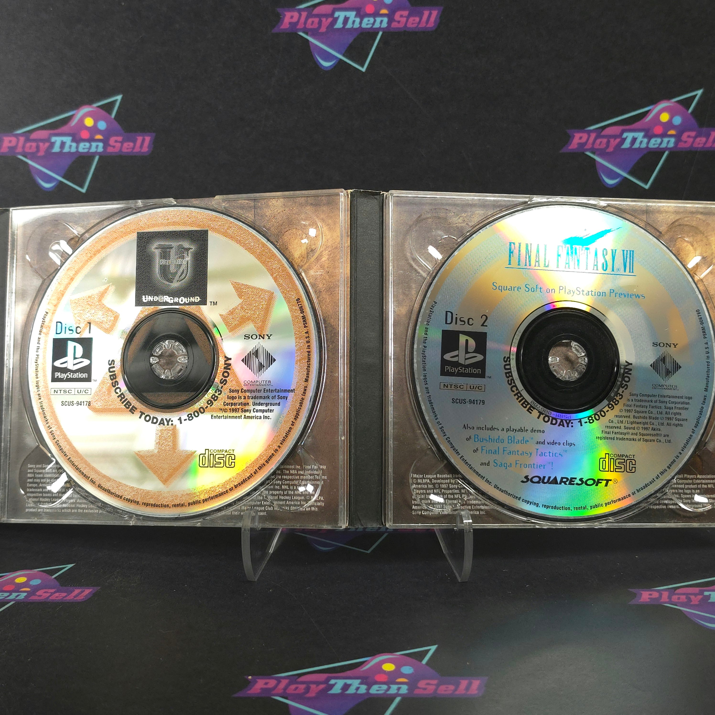 PlayStation Underground Vol 2 Final Fantasy 7 (1997) PS1 PlayStation 1 - Very Good