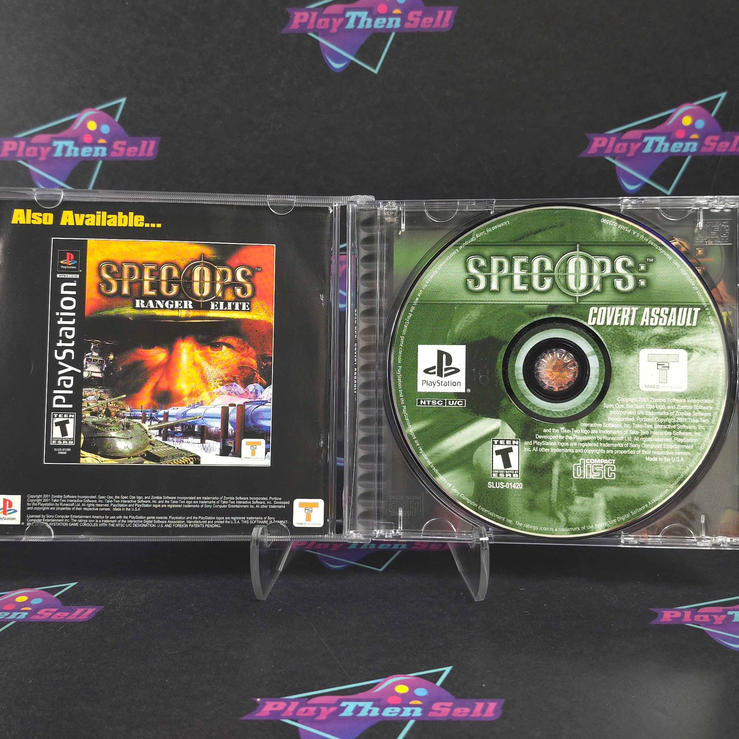 Spec Ops Covert Assault PS1 PlayStation 1 + Reg CIB - Very Good